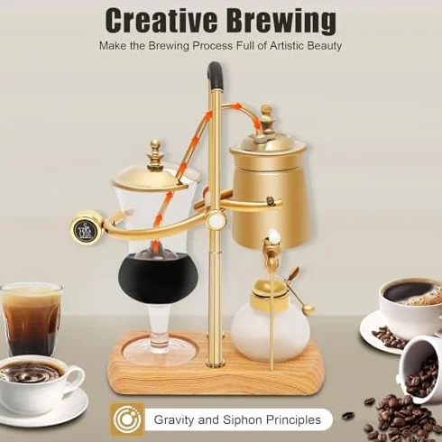 Vintage Balance Syphon ekspres do kawy, próżniowy system parzenia kawy na kemping i do użytku domowego, syfon do specjalnego przygotowywania kawy