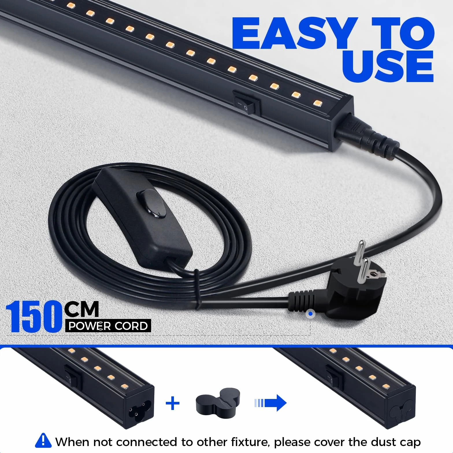 Barrina T5 LED Lampa Roślinna, Żółta, 29cm, Pełne Spektrum, ssanie magnetyczne, 6 szt