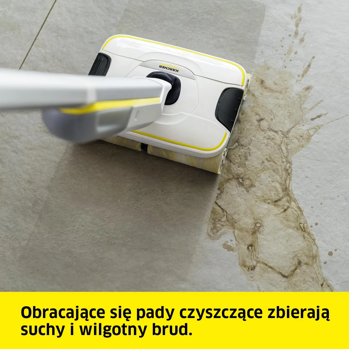 Kärcher mop elektryczny FC 8 Smart Signature Line, bezprzewodowy mop podłogowy z 4 obrotowymi padami z mikrofibry, z aplikacją, czas pracy: ok. 60 min, wydajność powierzchniowa: ok. 230 m²