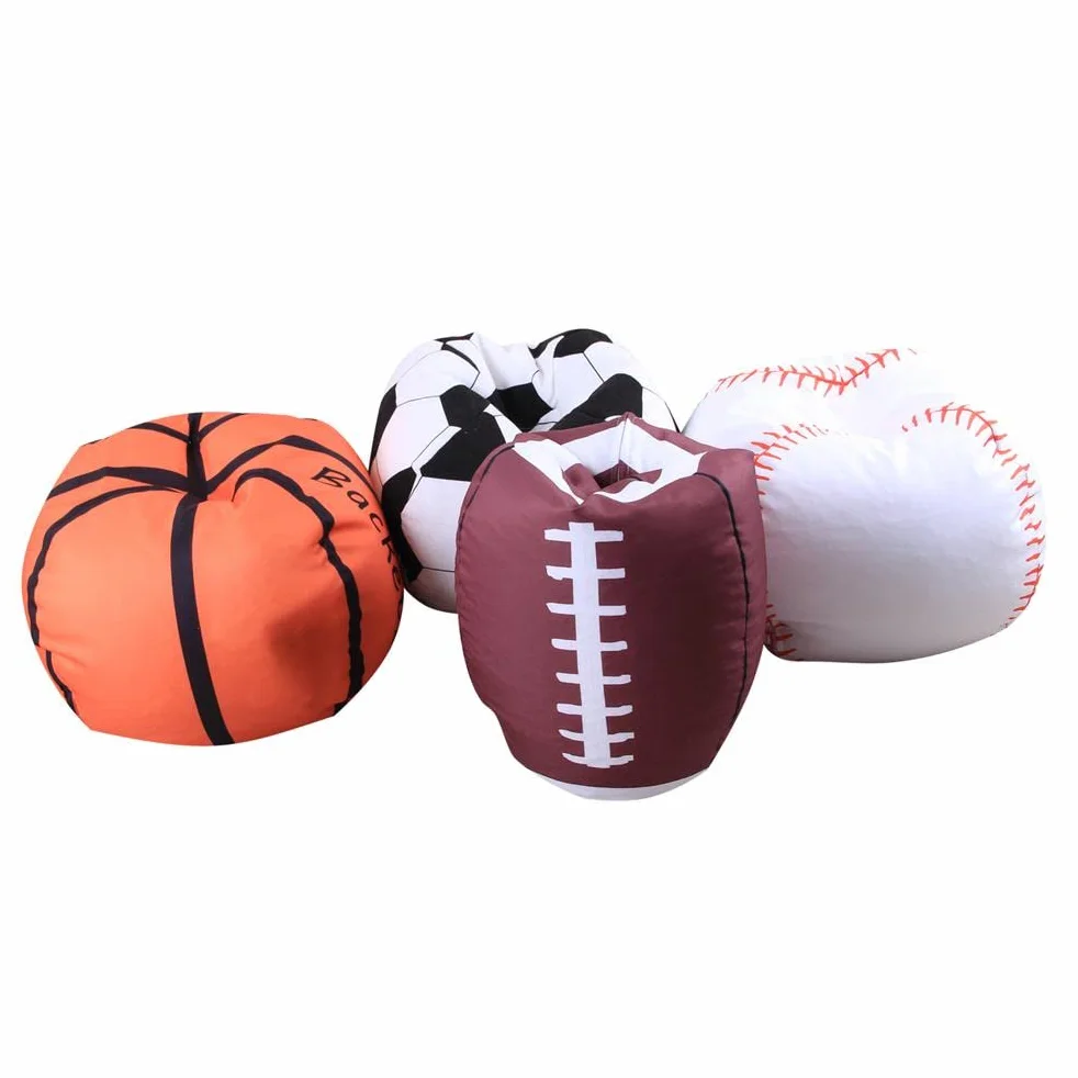 Pluszowy worek do przechowywania zabawek piłki sportowe miękki pokrowiec na worek do siedzenia piłka nożna/siatkówka/baseball torba do przechowywania dzieci pluszowe zabawki 45 cm