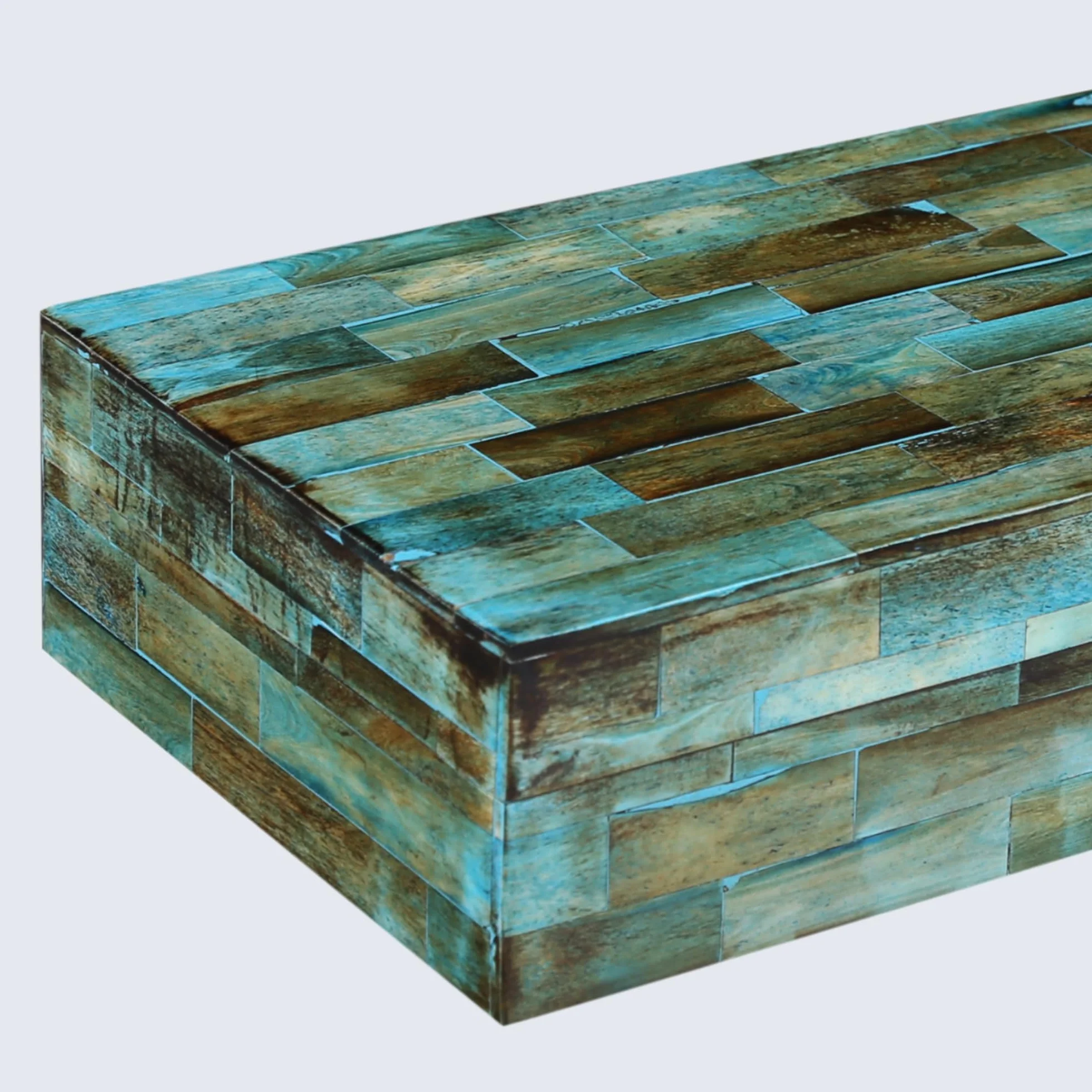 Handicrafts Home Verdigris zakryte pamiątka ozdobne pudełko do przechowywania kości ręcznie wykonane pudełka na biżuterię z (duża)