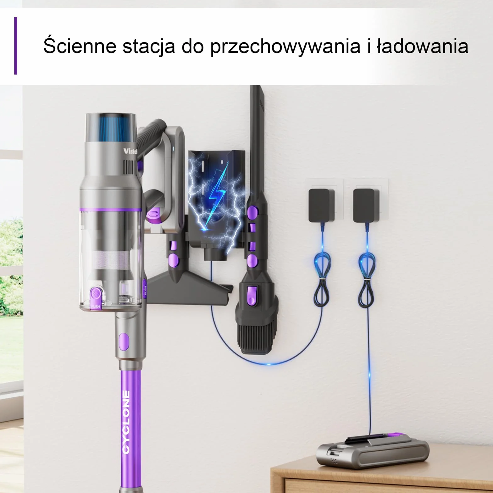 Vistefly V15S Max Odkurzacz Akumulatorowy 580W, 45KPa, Bezprzewodowy Odkurzacz 8 w 1, Ekran Dotykowy LED, Czas Pracy 60 Minut, Automatyczne Wykrywanie Kurzu, do Sierści Zwierząt, Podłóg i Dywanów
