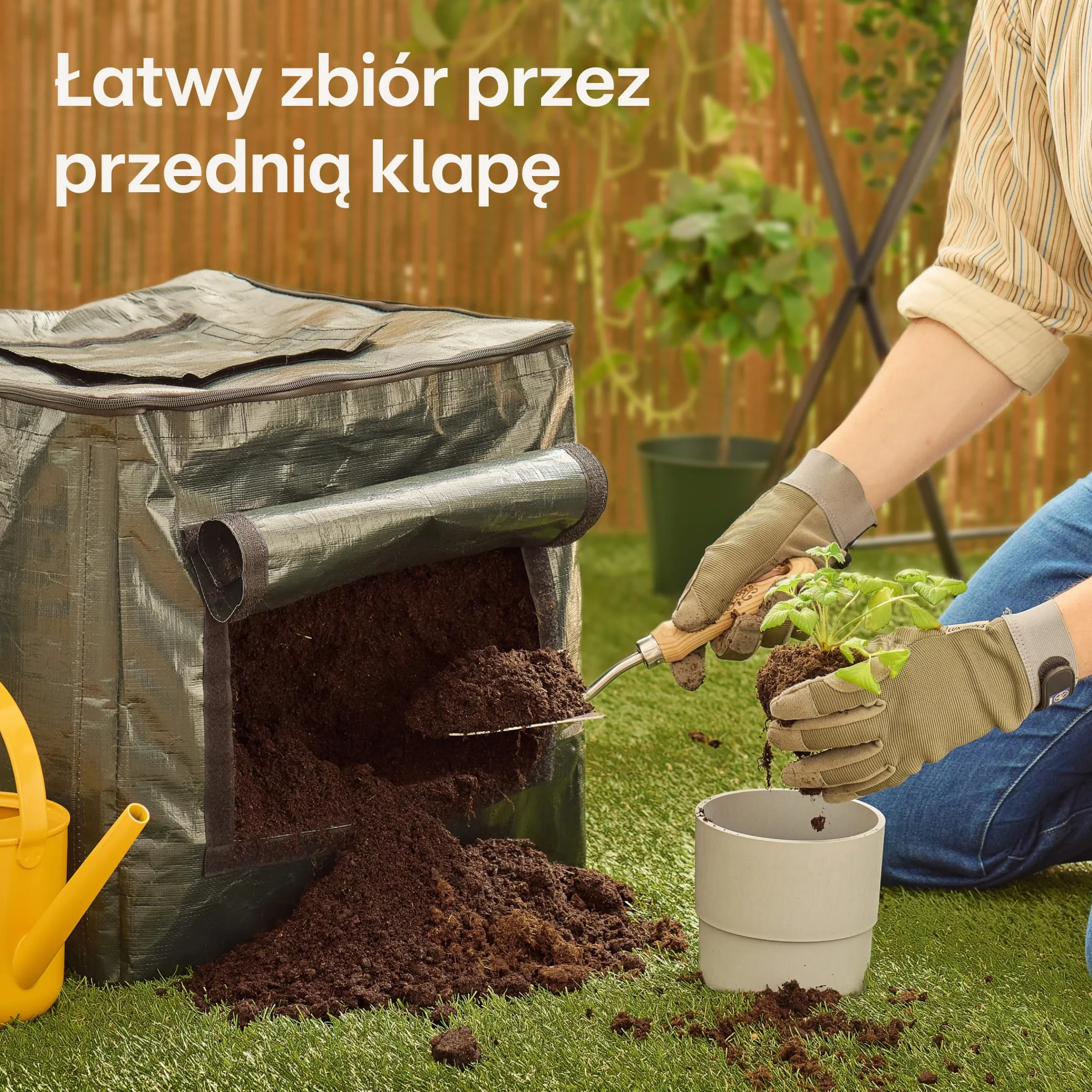Praknu Mały Kompostownik do Ogrodu 85 L – Oszczędzający Miejsce Szybki Kompostownik z Bardzo Wytrzymałego PE – Thermokompostownik do Szybkiego Kompostowania, Odporny na Warunki Atmosferyczne