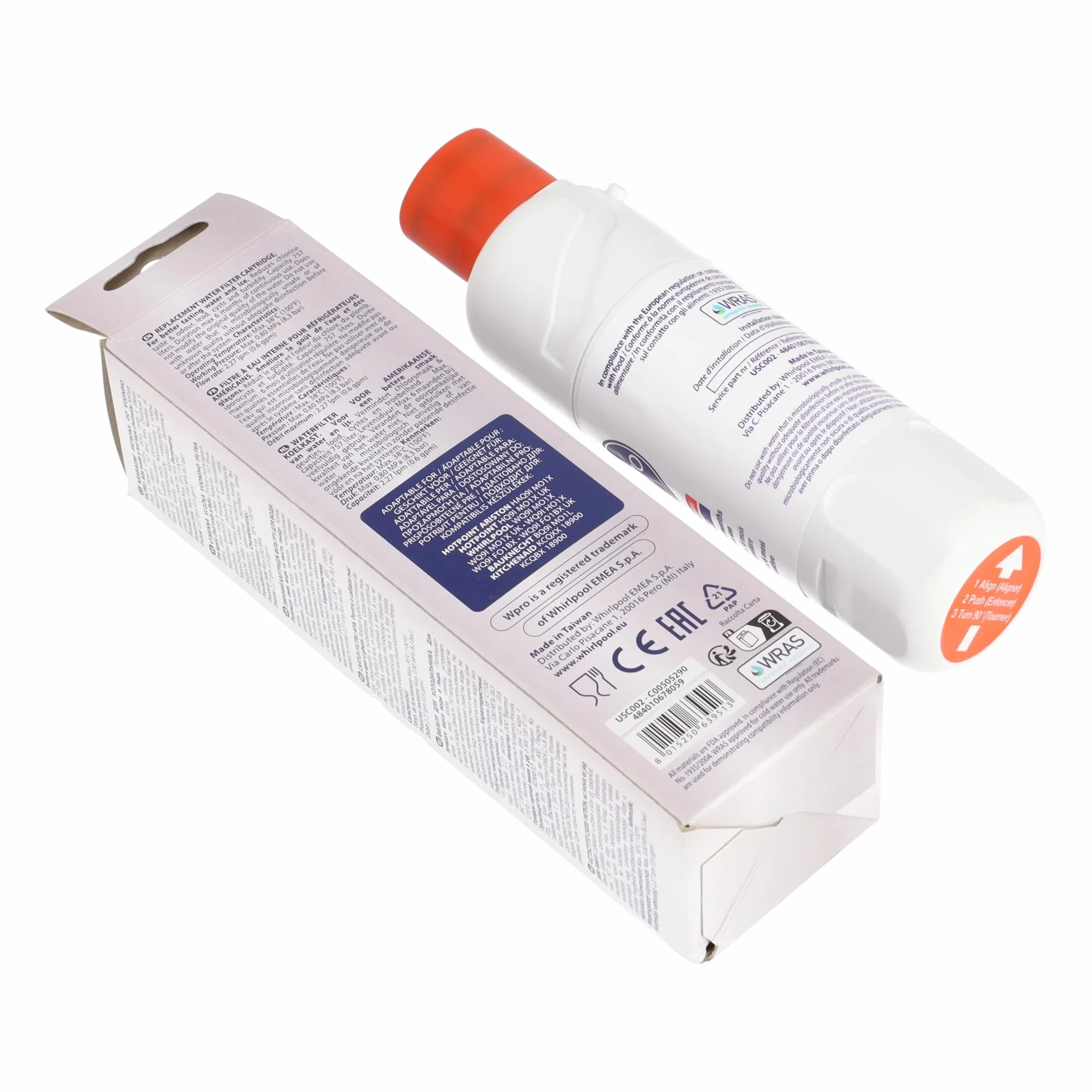 sparefixd Filtr wody USC002 pasuje do lodówki i zamrażarki Hotpoint