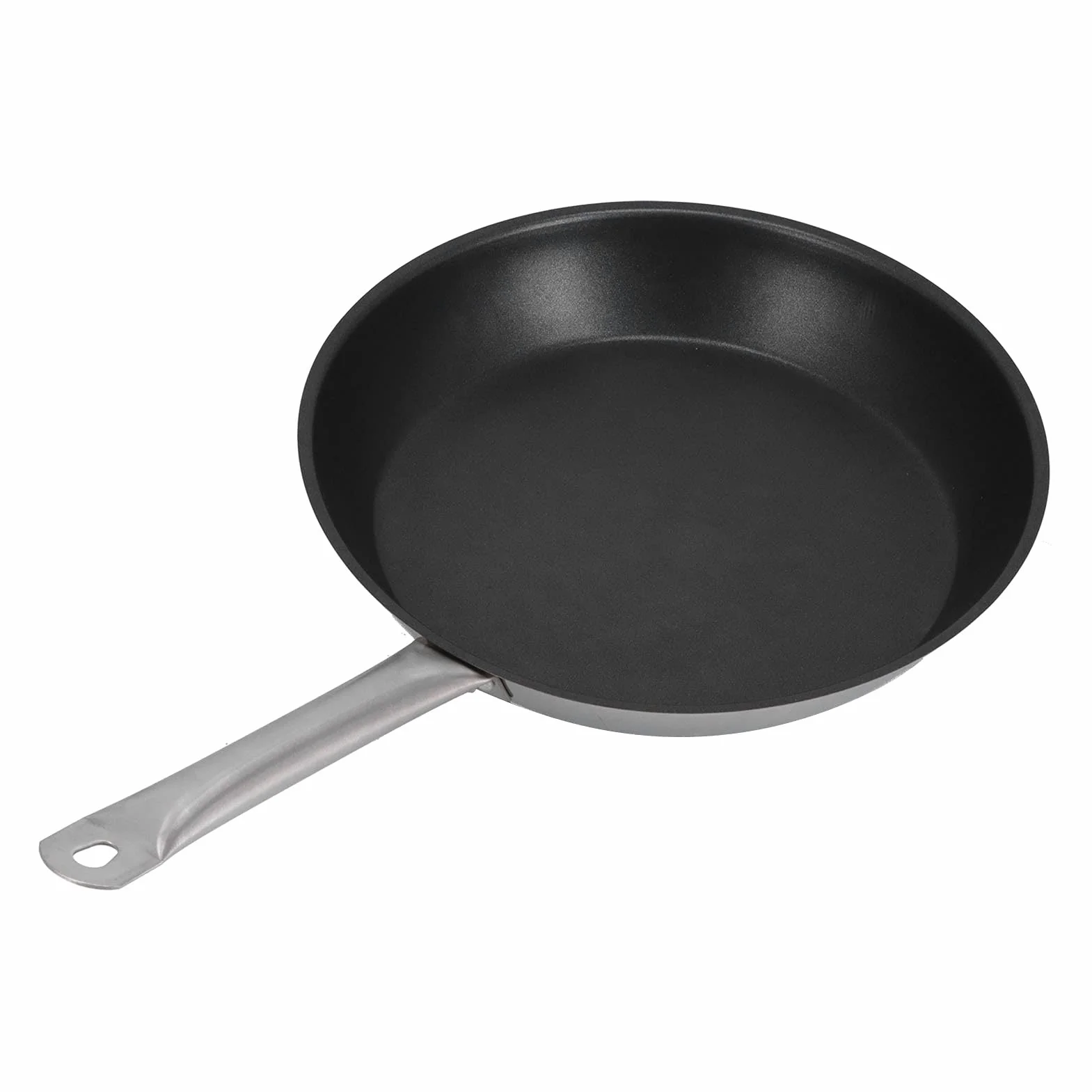 Patelnia ze Stali Nierdzewnej Nieprzywierająca Patelnia do Smażenia 30 Cm 11,8 Cala Stal 304 z Pojedynczym Uchwytem do Omletów i Naleśników Indukcyjnej Gazowej Kuchenki Elektrycznej Kuchnia
