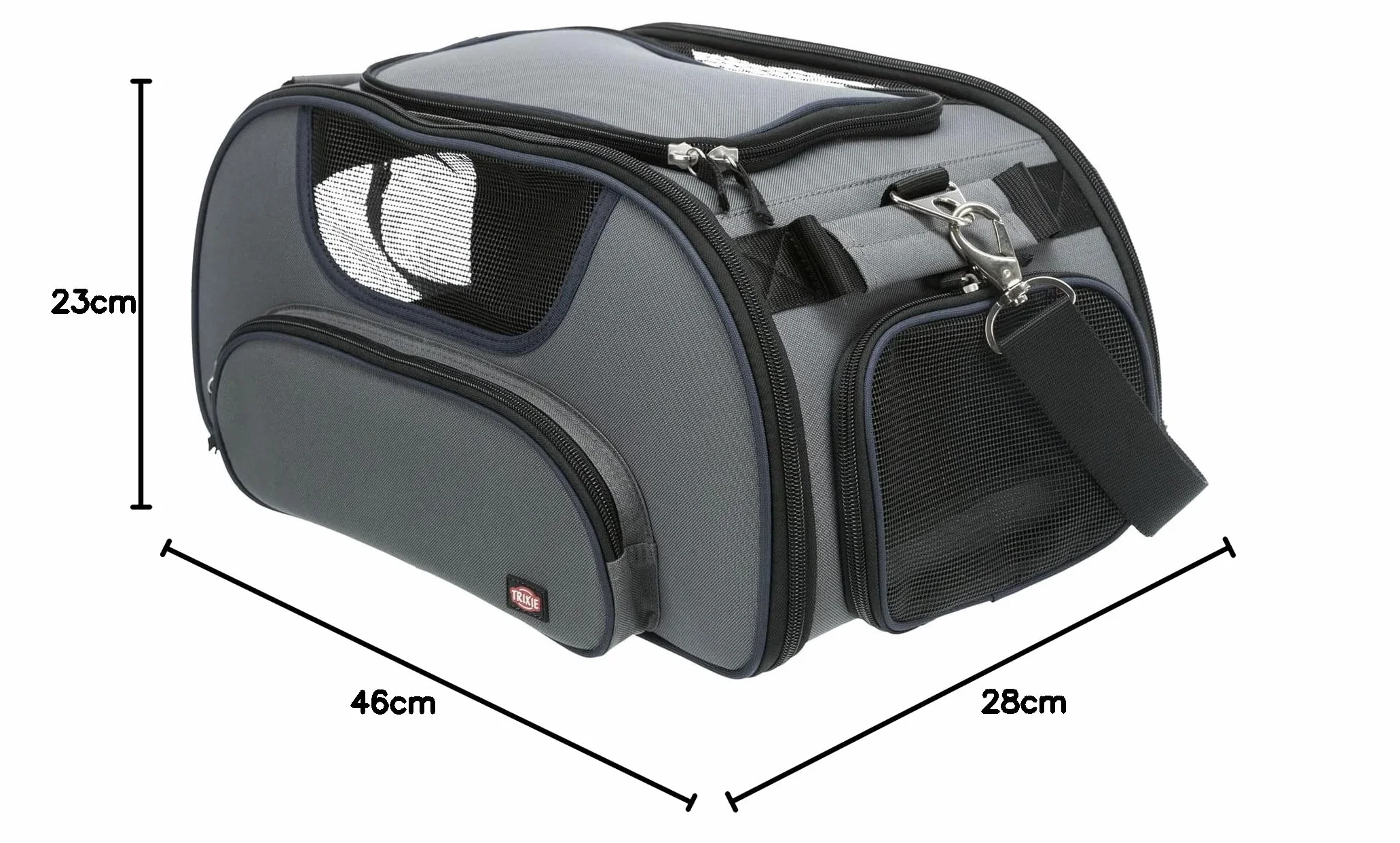 TRIXIE Koszyk transportowy skrzydła lotniczy 28x23x46 cm dla psa do 20 kg