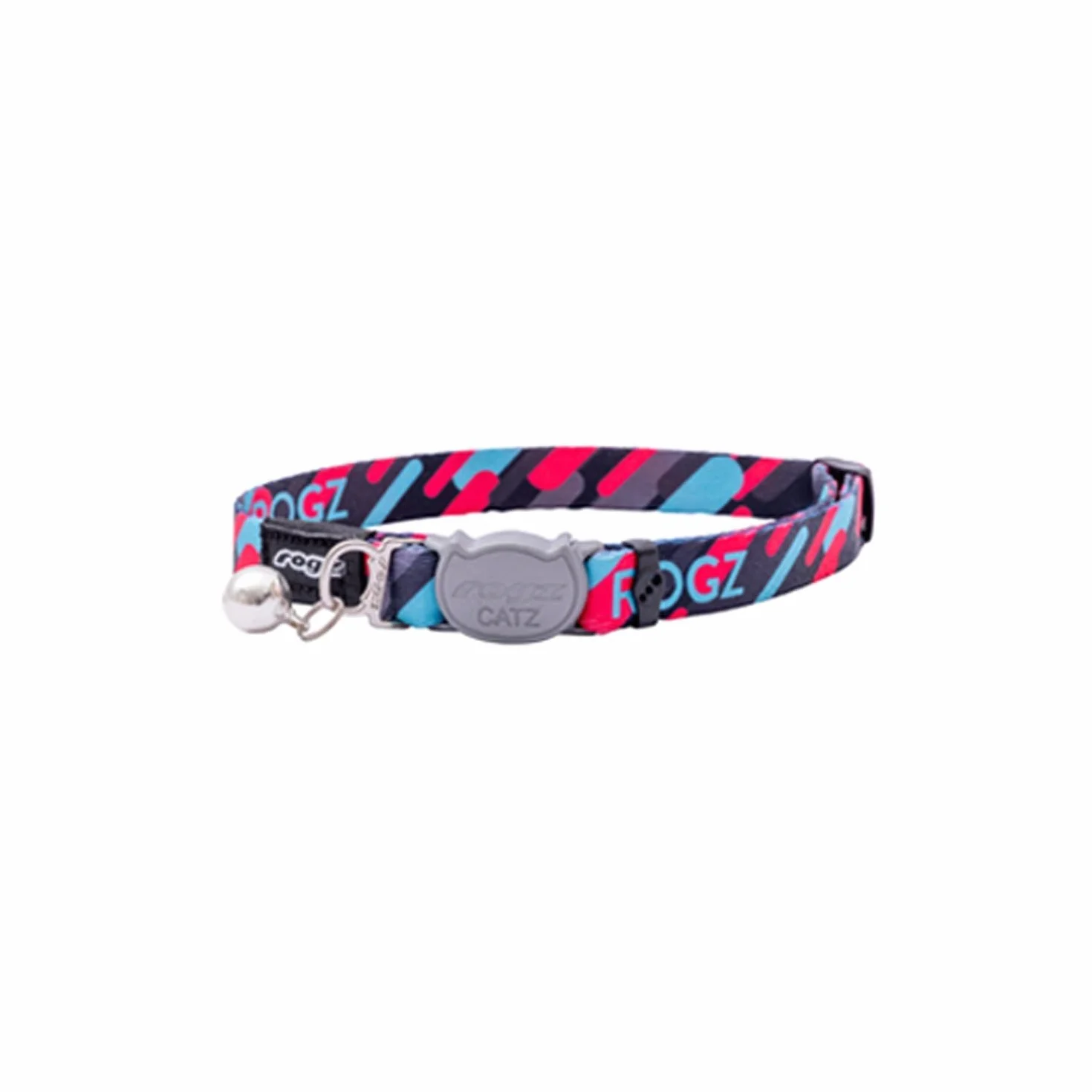 ROGZ Fusion Obroża dla kota z klamrą zabezpieczającą Geo Turquoise