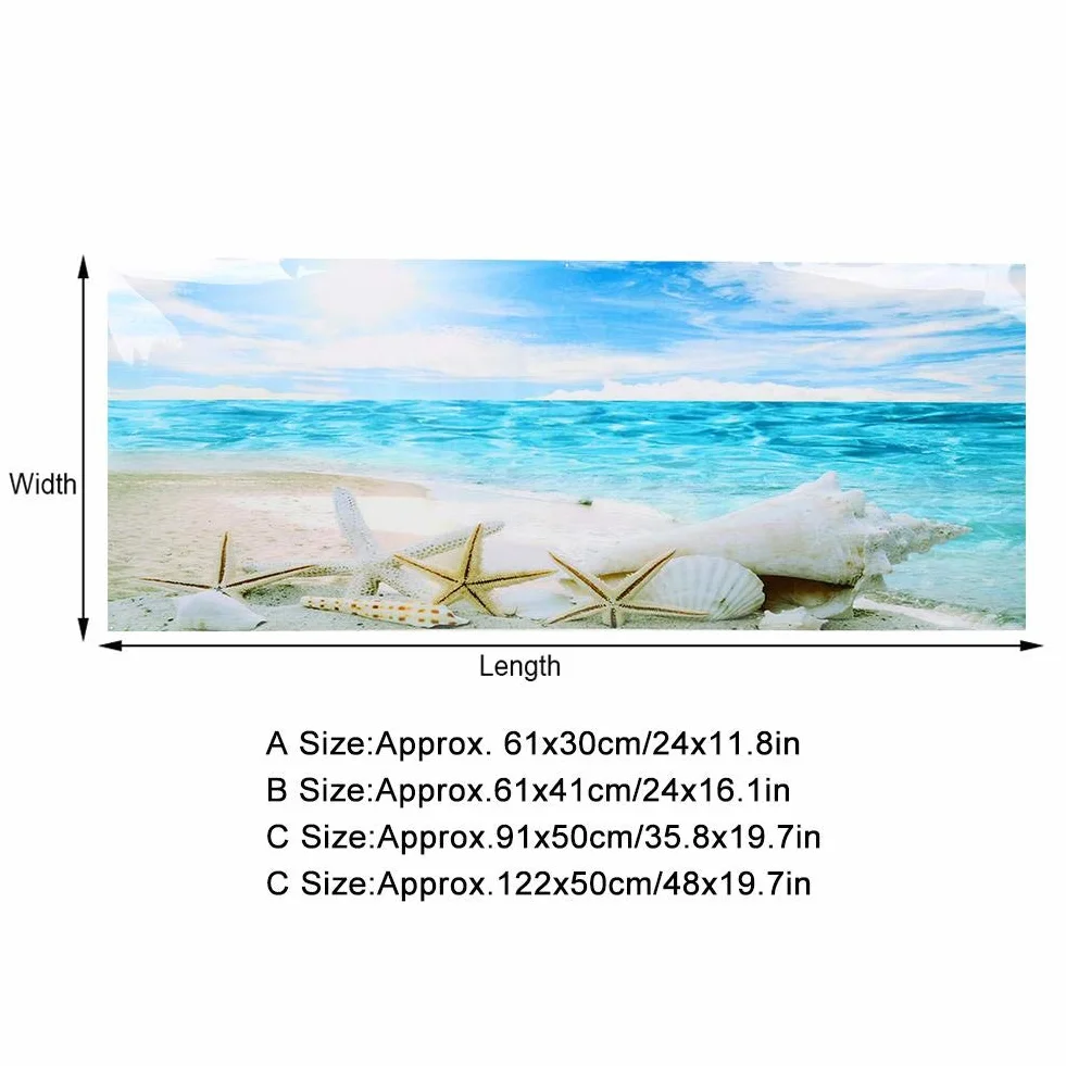 Plakat akwariowy 3D samoprzylepny z rozgwiazdą PVC tło akwarium 61 x 30 cm