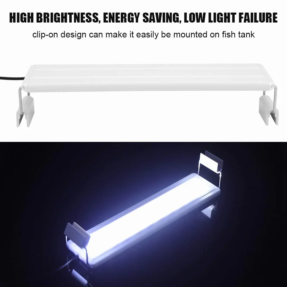 Mini Klips na Oświetlenie do Akwarium Plastikowa LED Wysuwana 220 V