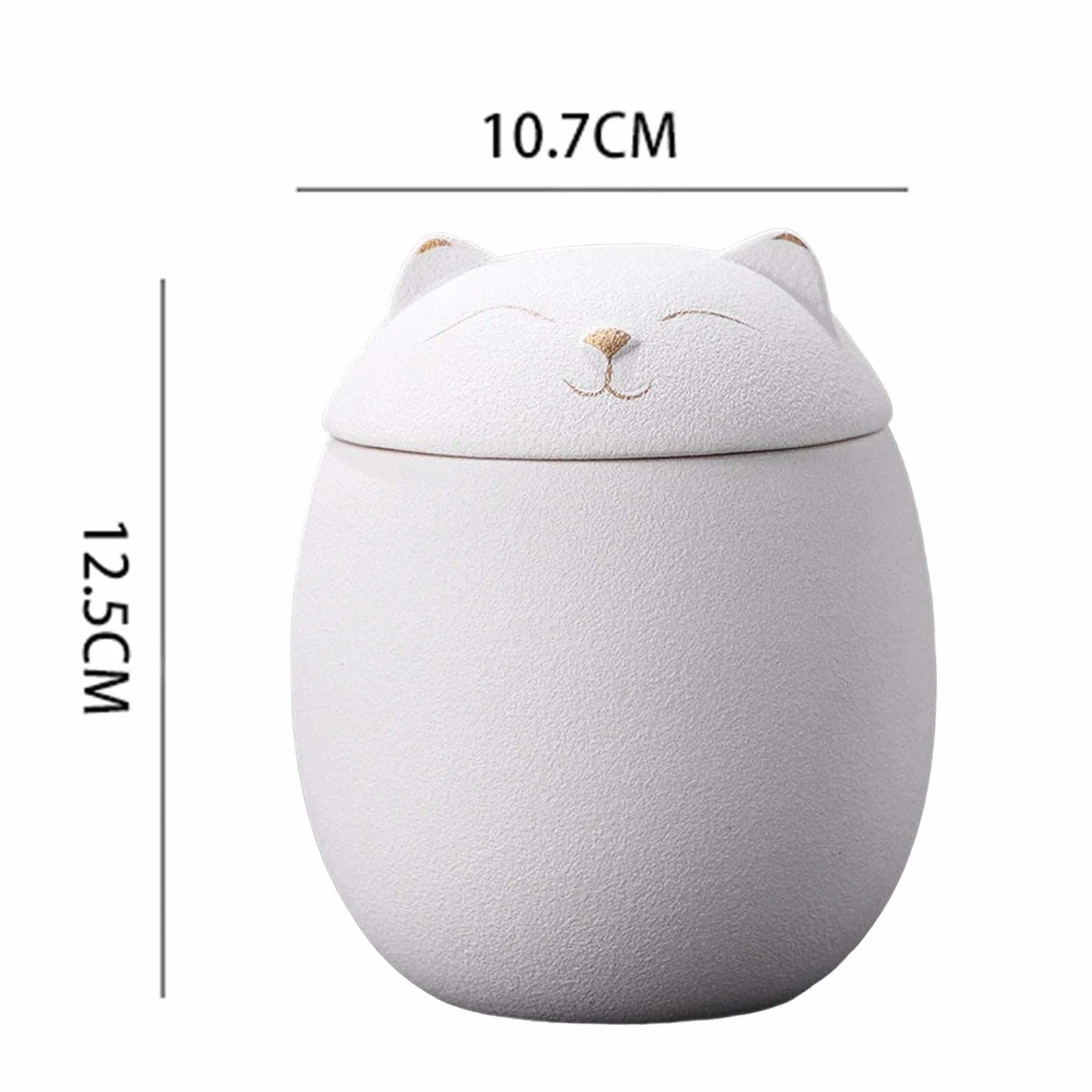Ceramiczne pojemniki 500 ml urna na prochy pamiątki kot biały