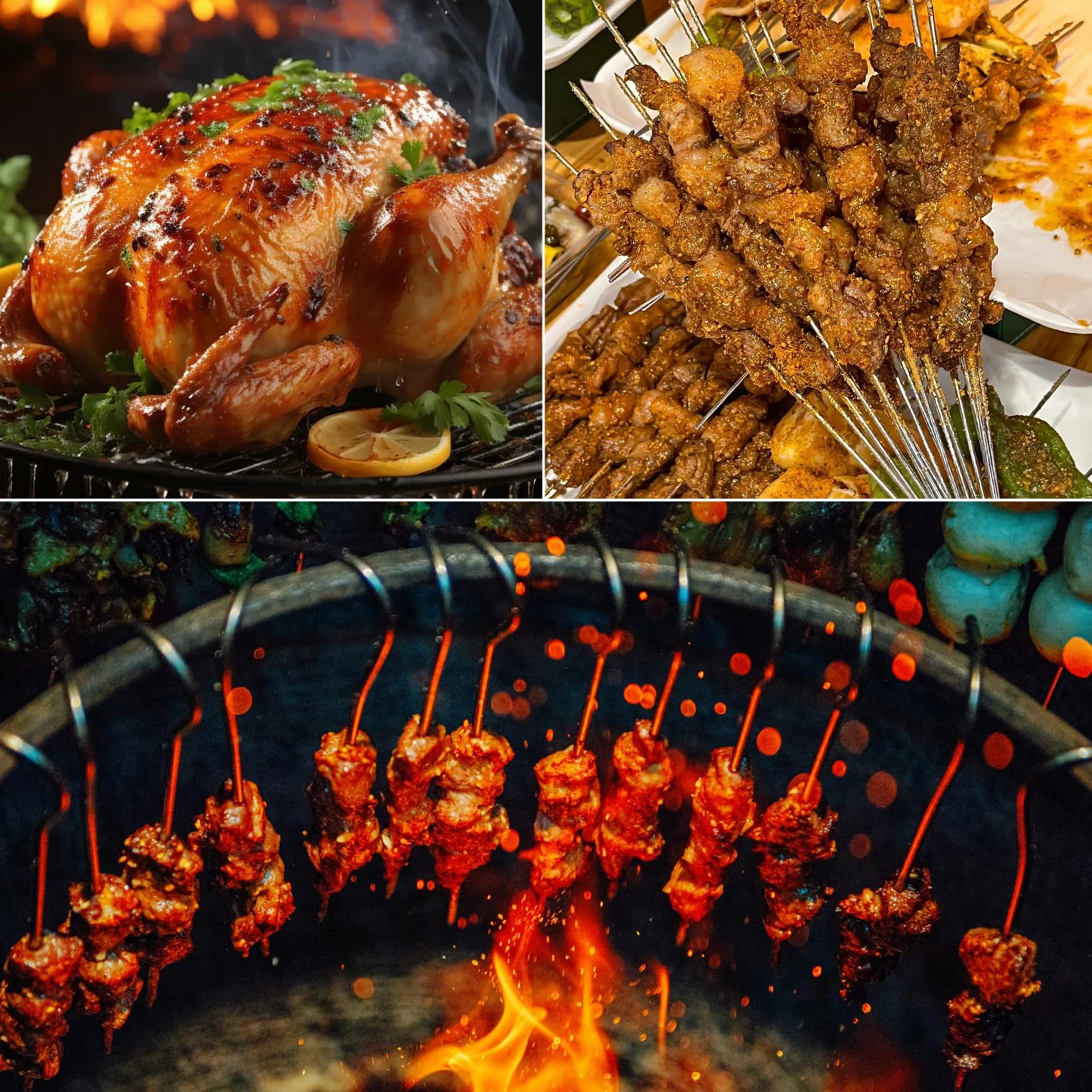 Metalowe szpikulce ze stali nierdzewnej do kebabów, szaszłyków ze stali nierdzewnej, do frytkownicy powietrznej, szaszłyków z kurczaka, kebabów z indyka, akcesoria do grillowania (12)