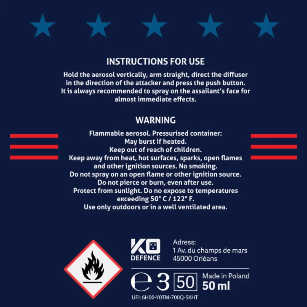 KO Defense 40ml ekspansywny żel piankowy Zasięg 4 metrów
