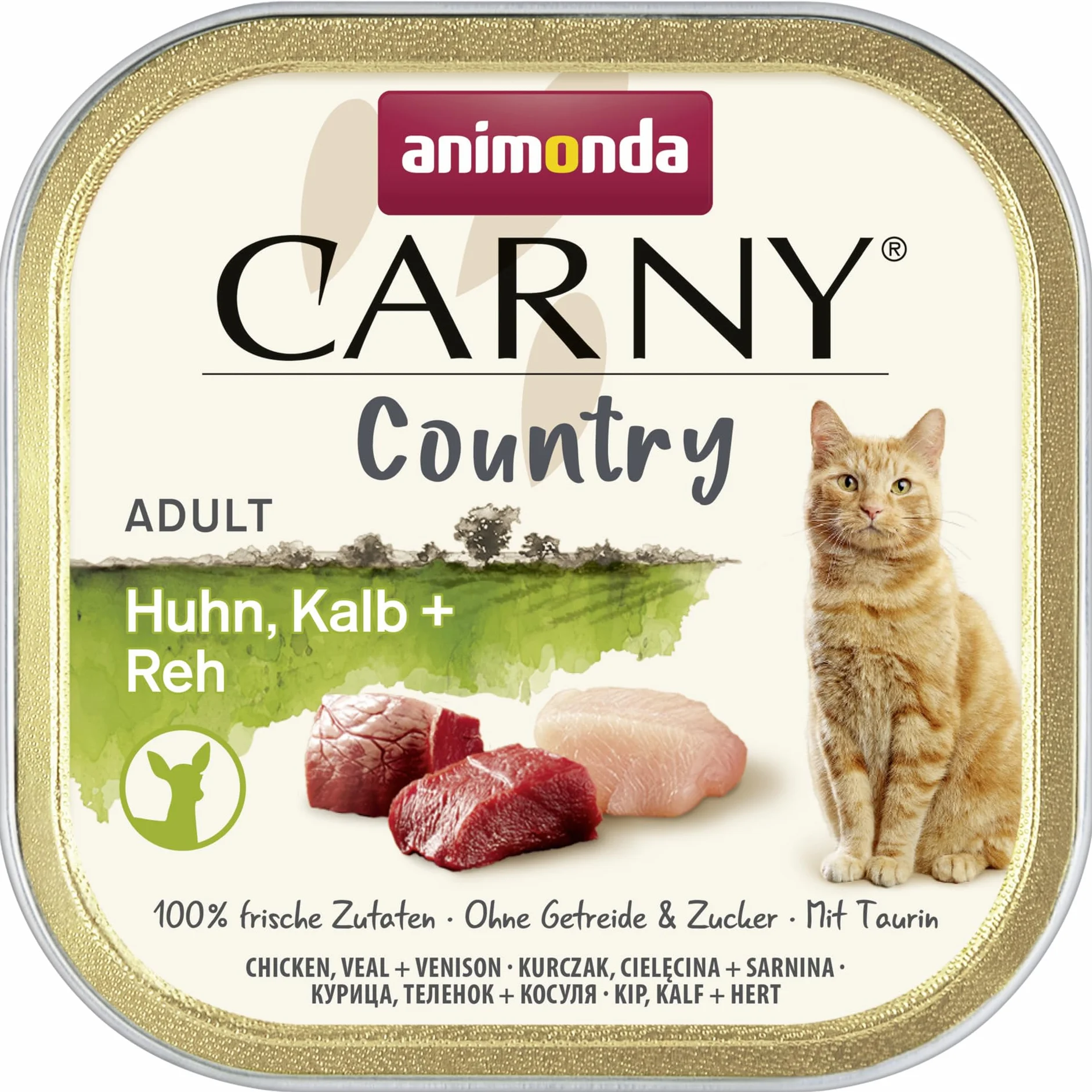 Animonda Carny Adult Karma dla Kotów, Kurczak/Kaczka/Gęś/Indyk Pstrąg/Cielęcina/Sarna, 6x100 g