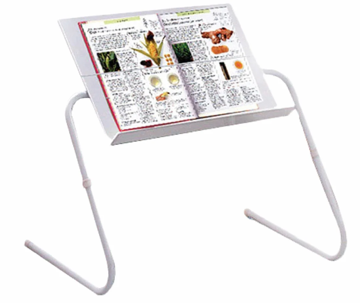 Genius ideas R 191270 podpórka na książki PCW i metal, biała