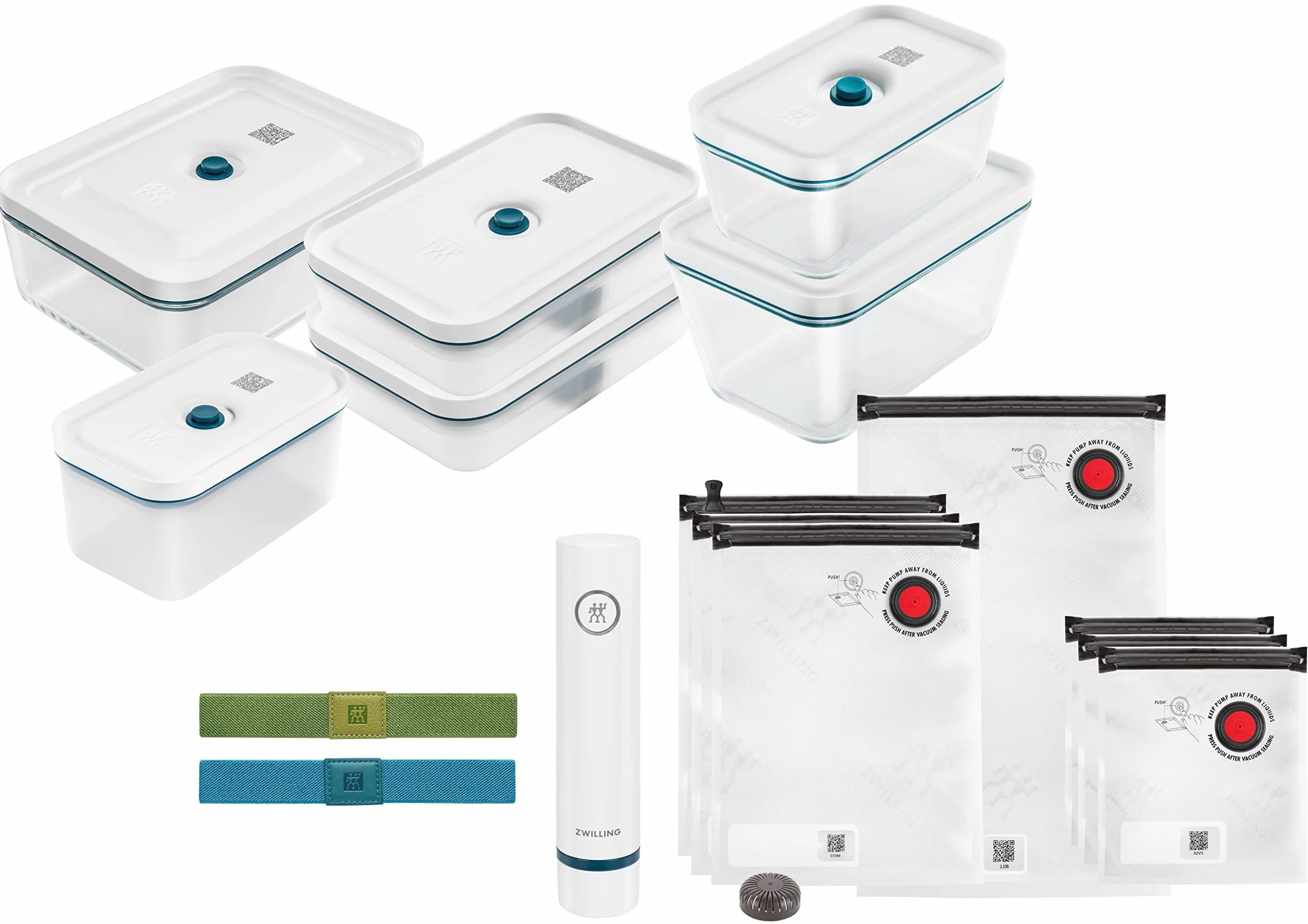 Zwilling Fresh & Save Zestaw Przechowywania Próżniowego, Wielokolorowy, 16 elementów
