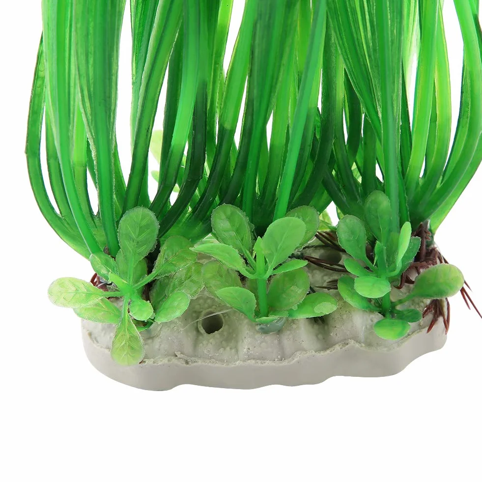Akwarium Sztuczne Rośliny Wodne Plastikowe Realistyczne Trawa Ornament Dekoracje Zielony