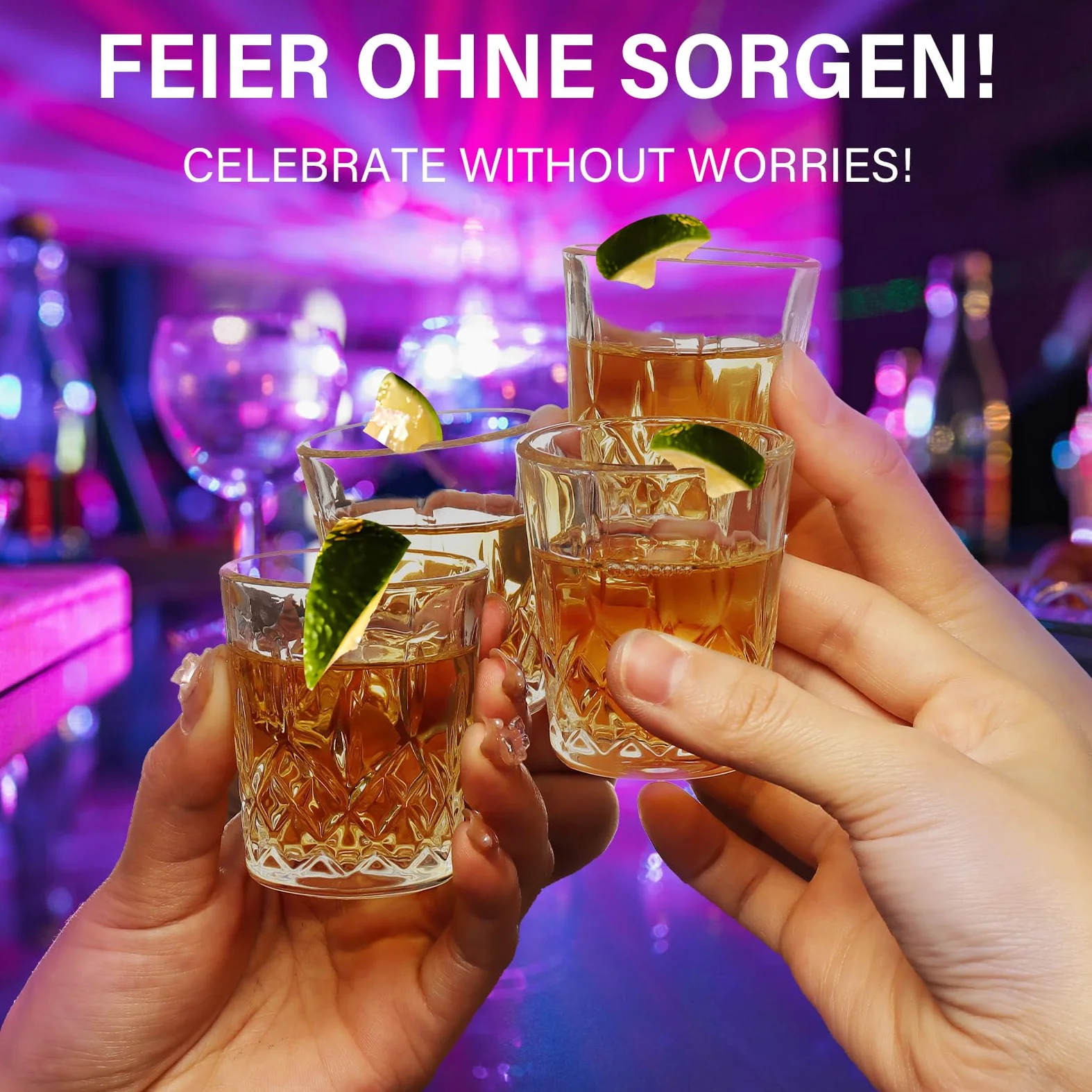 8 kieliszków do shotów wykonanych ze szkła kryształowego o pojemności 5.5cl - Możliwość mycia w zmywarce - Stabilność dzięki grubej podstawie