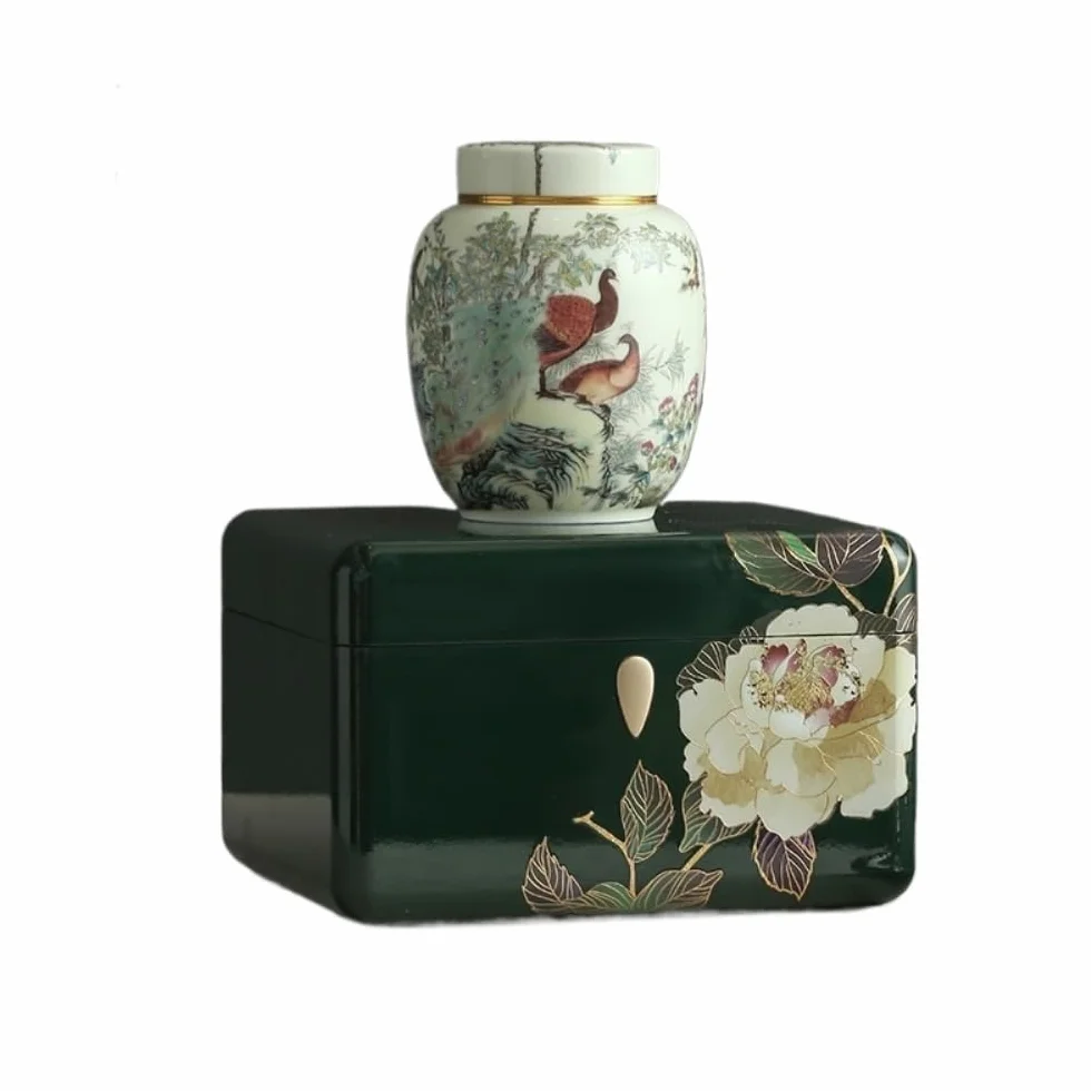 Herbata Coffee Pojemniki na cukier Luźny pojemnik do przechowywania herbaty Ceramiczny zapieczętowany słoik Retro Zestaw do herbaty Pojedynczy słoik / Podwójny słoik Zestaw pudełek na prezenty