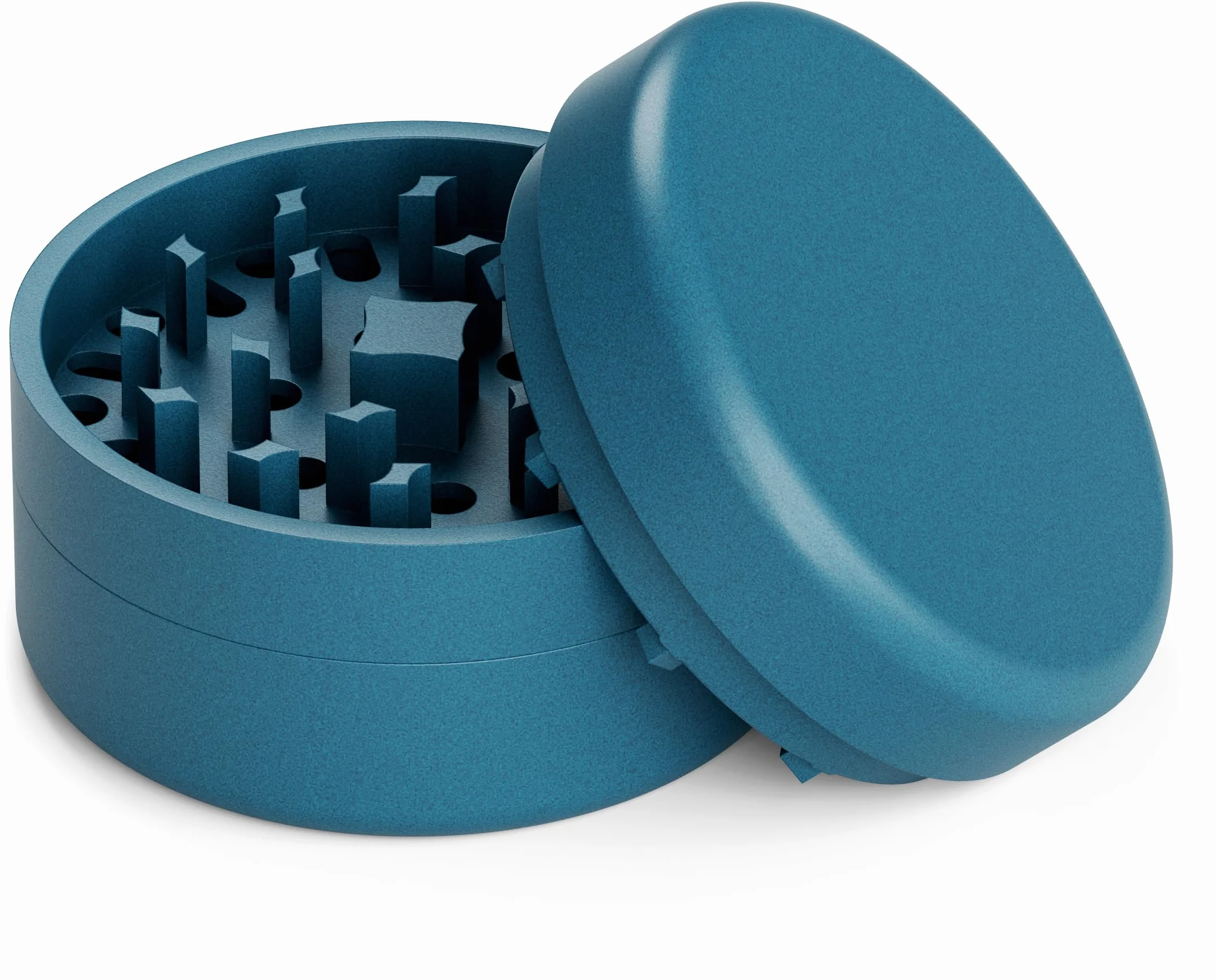 Ceramiczny młynek do ziół bez przyczepności, 3-częściowy, powlekany nano-ceramiką, młynek do ziół z ostrym mechanizmem mielącym | Ø 62 mm | w zestawie skrobak do pyłków, pędzel i ustnik (zielony)