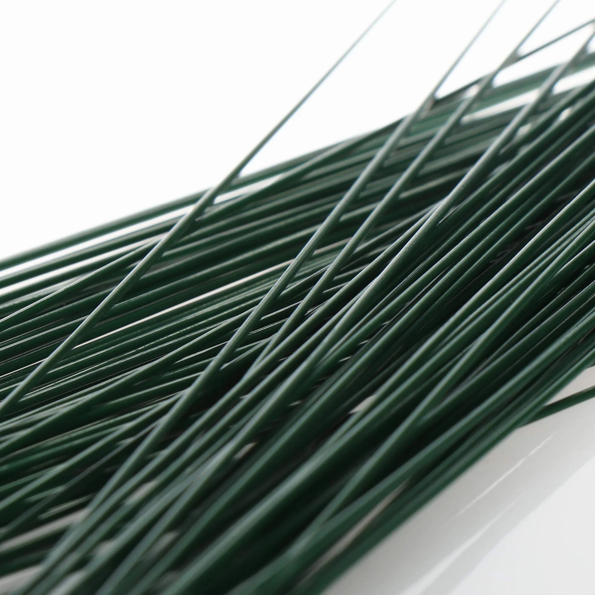COM-FOUR® 250x drut florystyczny - powlekany do roslin - wtykowy zielony - wiazacy do modelowania i mocowania roslin - 300 x 0,8 mm (250 sztuk - 300 x 0,8 mm)