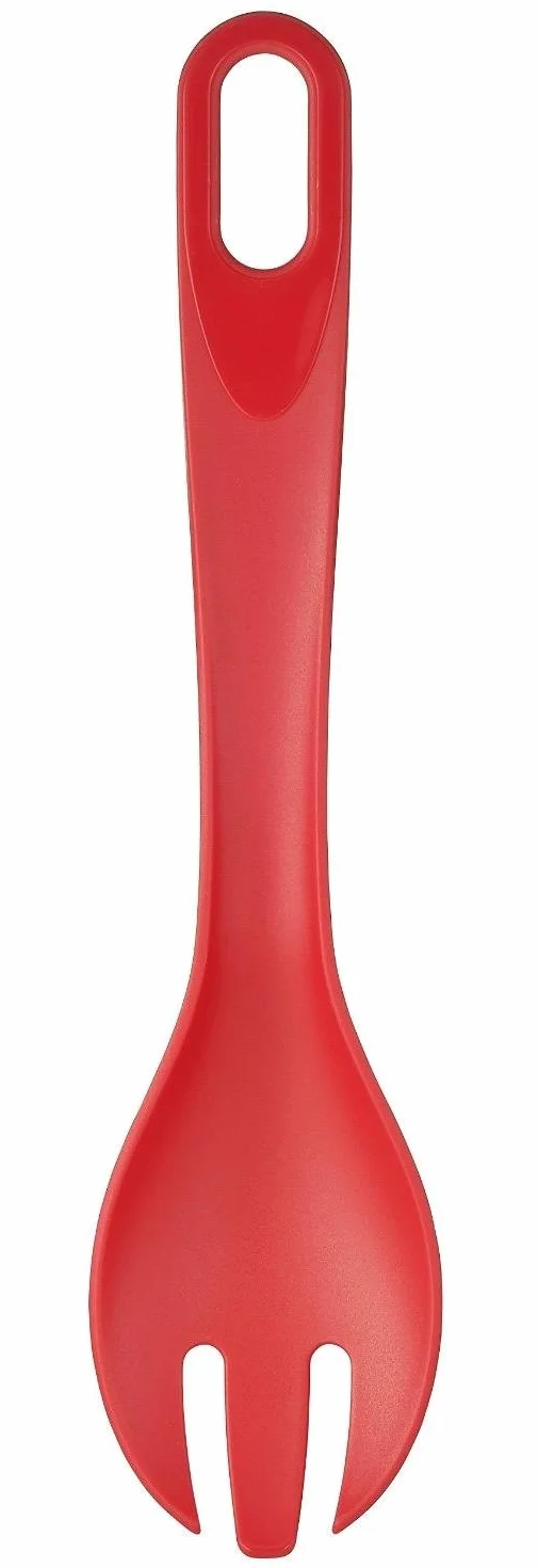 Tefal Ingenio Sztućce do Nakładania Sałatek, Czarny/Czerwony, 2 Elementy