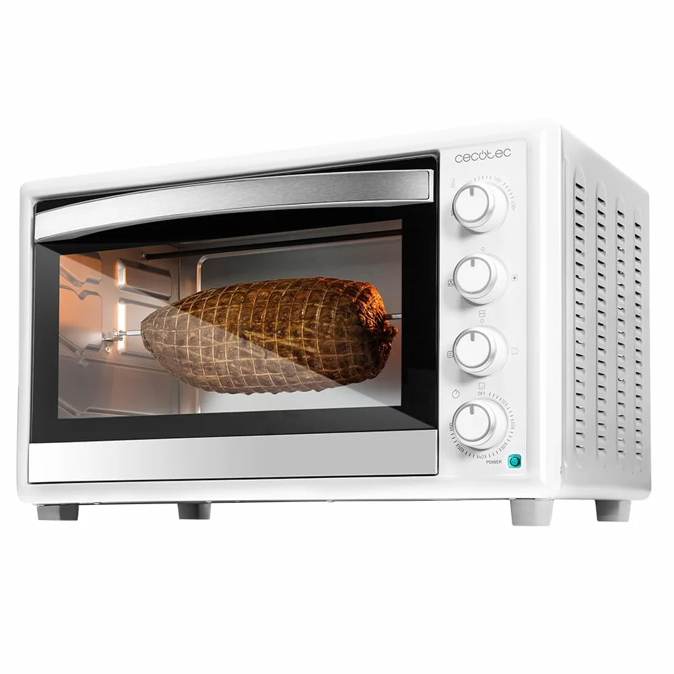 Cecotec Piekarnik Konwekcja 46 litrów Piekarnik & Toast 4600 White Gyro. 2000 W, Światło wewnętrzne, 12 funkcji, temperatura do 230º, Podwójne szklane drzwi, W zestawie obrotowy Rustidor