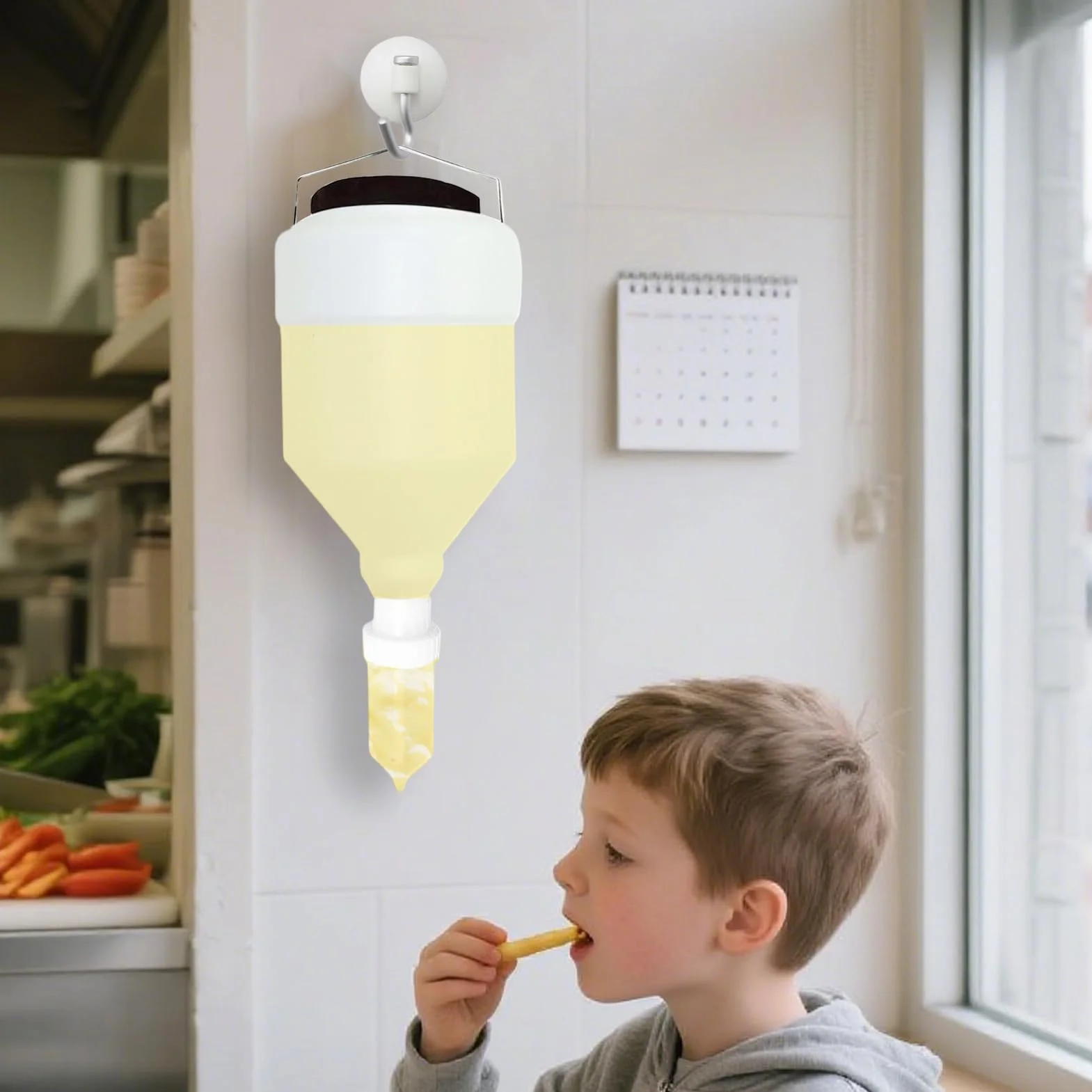 Butelki Do Wyciskania Sosów Wielorazowy Pojemnik O Dużej Pojemności | Wiszący Dozownik Do Sałatek Kuchenne sosy: ketchup, śmietana, dressing, przyprawy, olej, ocet, aioli, wasabi, BBQ, syrop