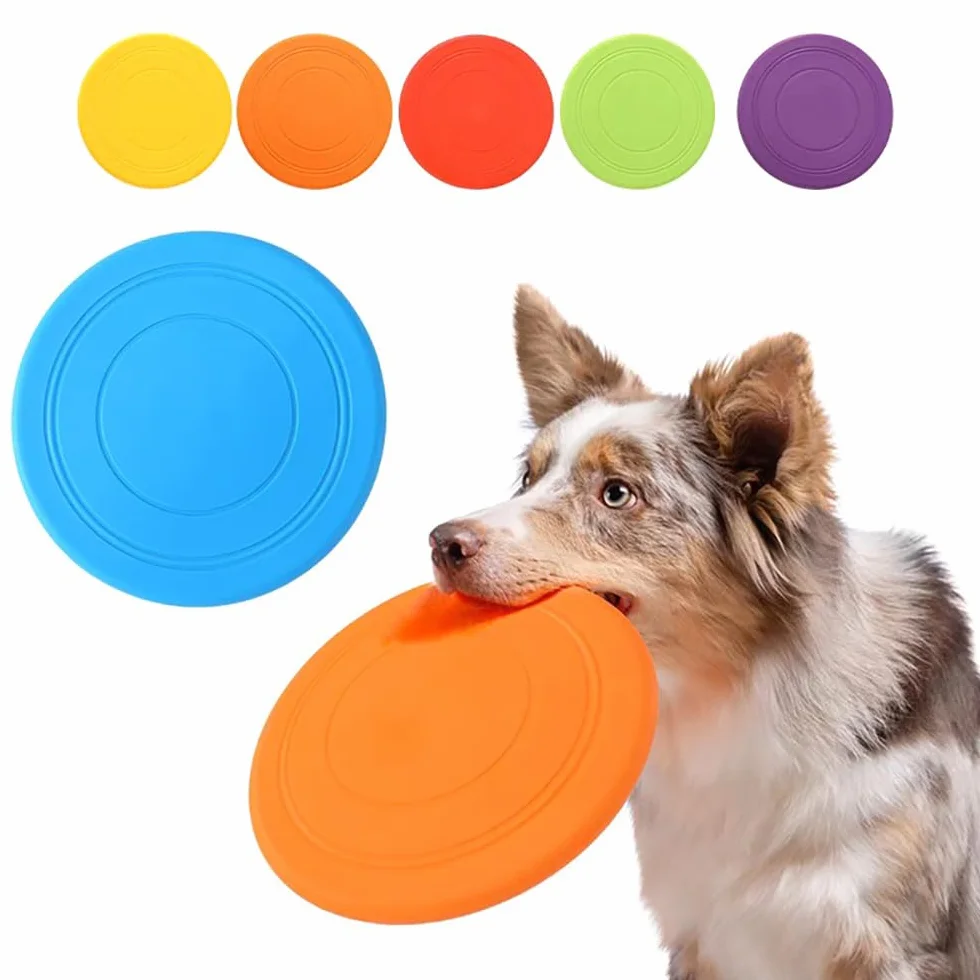 Frisbee, 6 sztuk frisbee, zabawka dla psa, krążek 17,8 cm, frisbee, duże psy, zestaw zabawek do treningu psa, rzucania, łapania i zabawy
