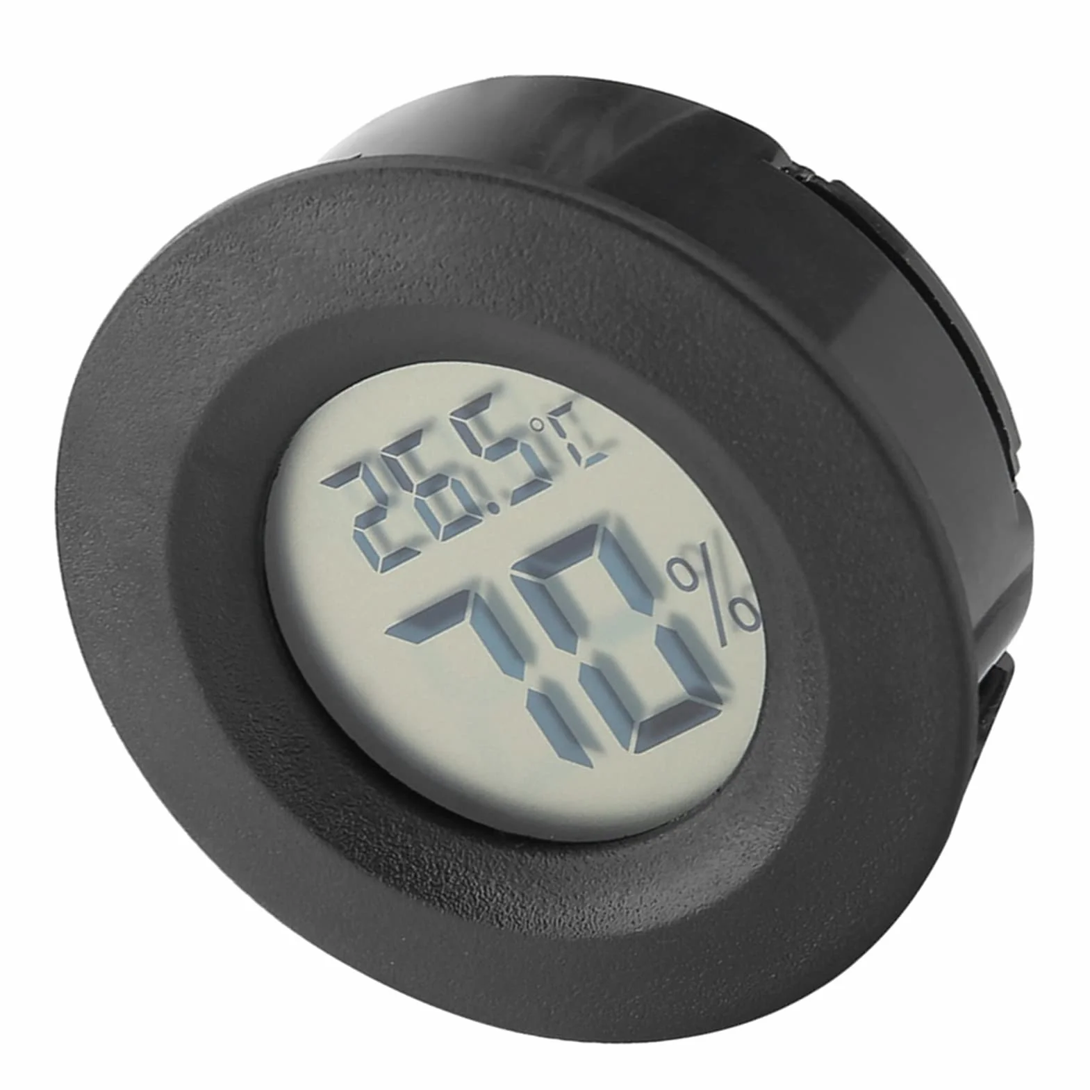 Generic Mini Cyfrowy LCD Gadów Termometr Higrometr Trwały Miernik Temperatury i Wilgotności do Zbiorników dla Gadów i Terrariów (BLACK)