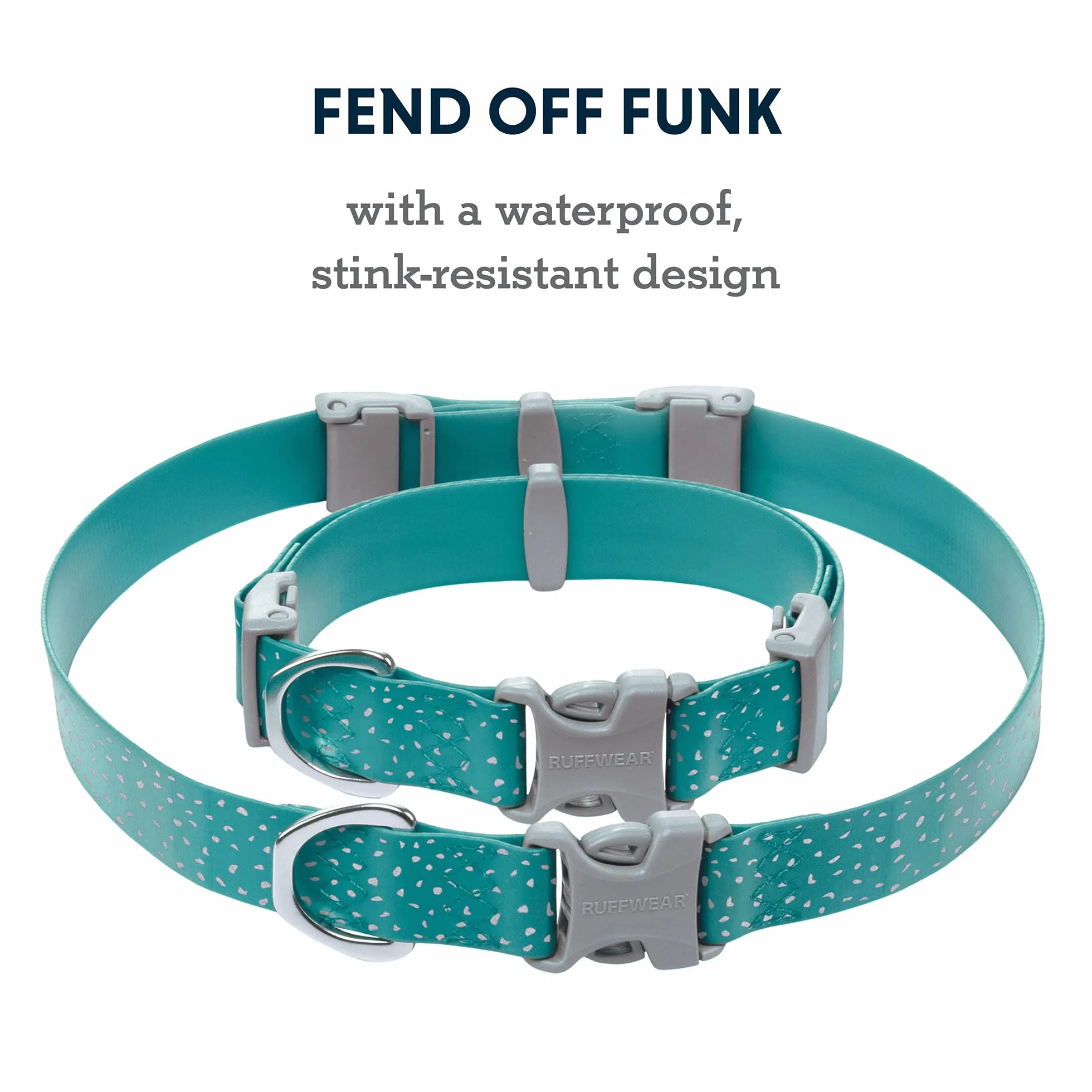 RUFFWEAR Kołnierzyk Confluence 50 cm - 66 cm, Aurora Turkusowy