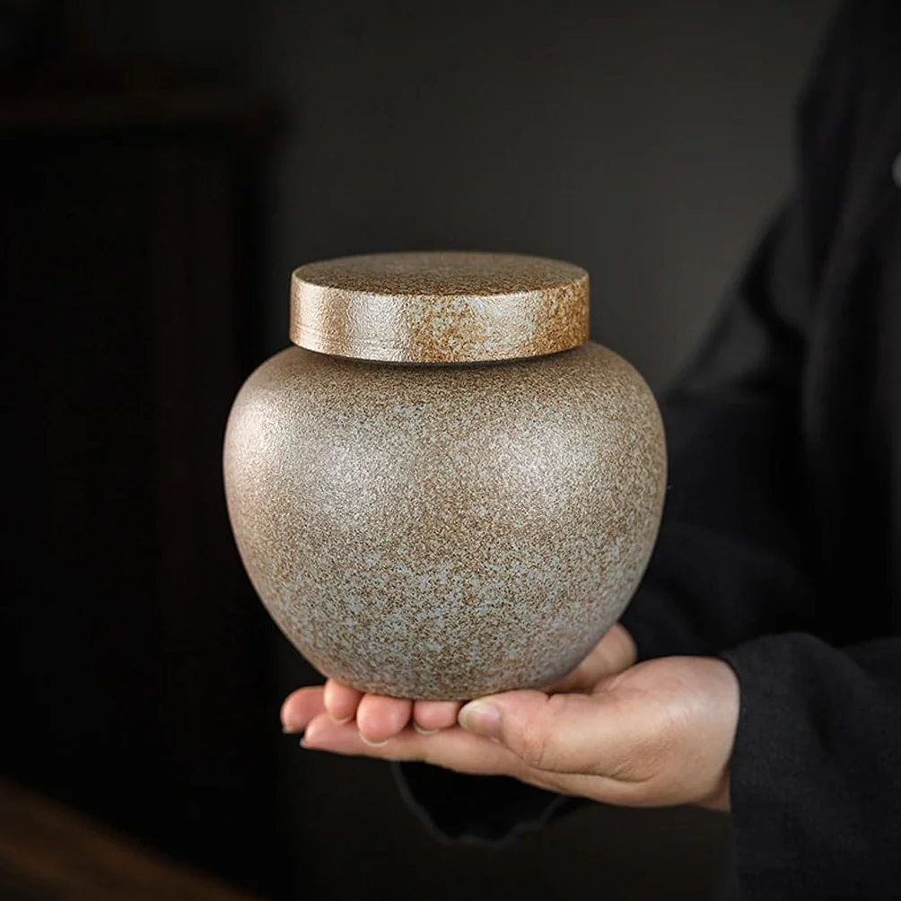 Puszka do herbaty retro kamionka puszka na herbatę czarna herbata zielona herbata pojemnik do przechowywania 850 ml ceramiczny suszone owoce przekąska pojemnik na herbatę