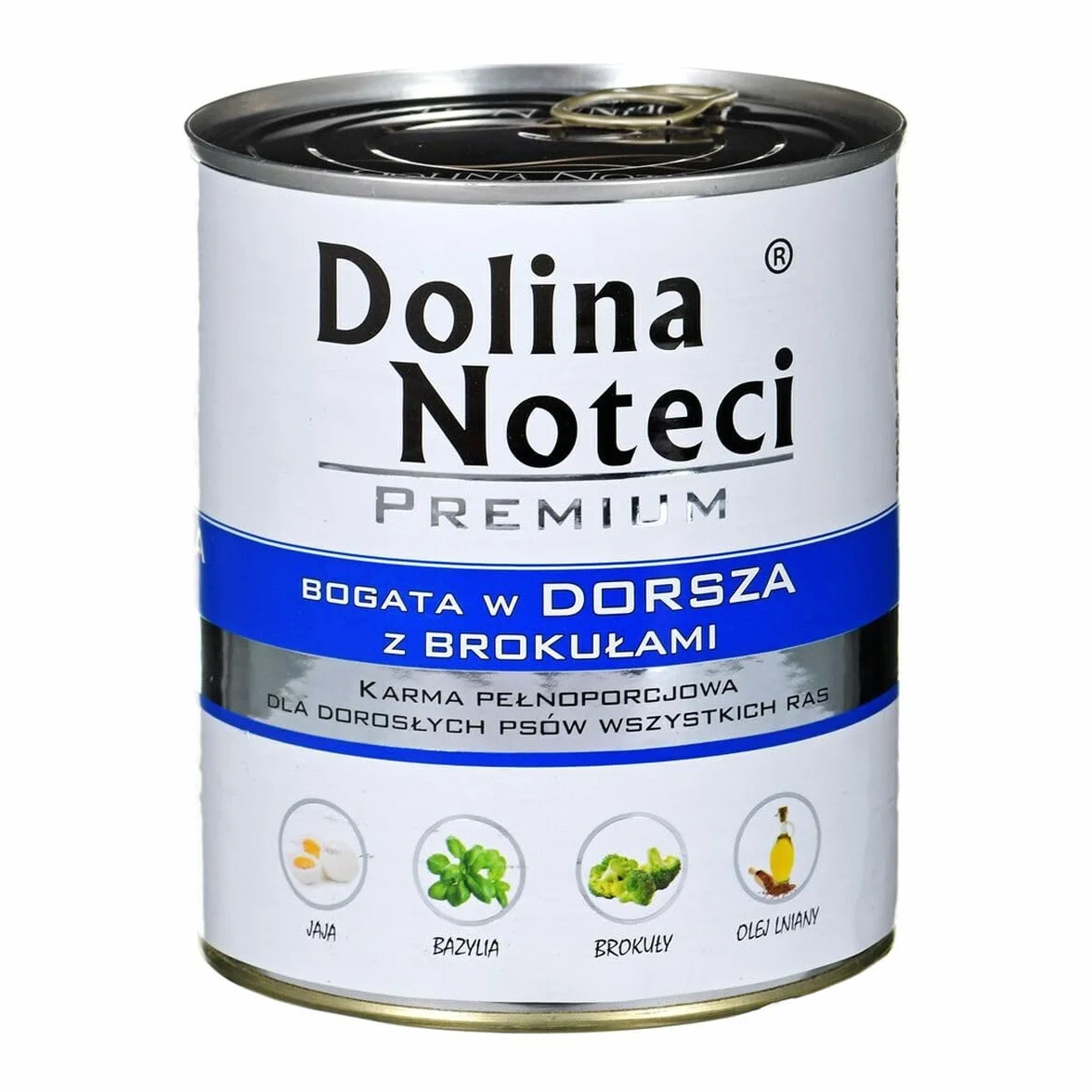 DOLINA NOTECI Mokra karma dla psa z dorszem i brokułami 800 g