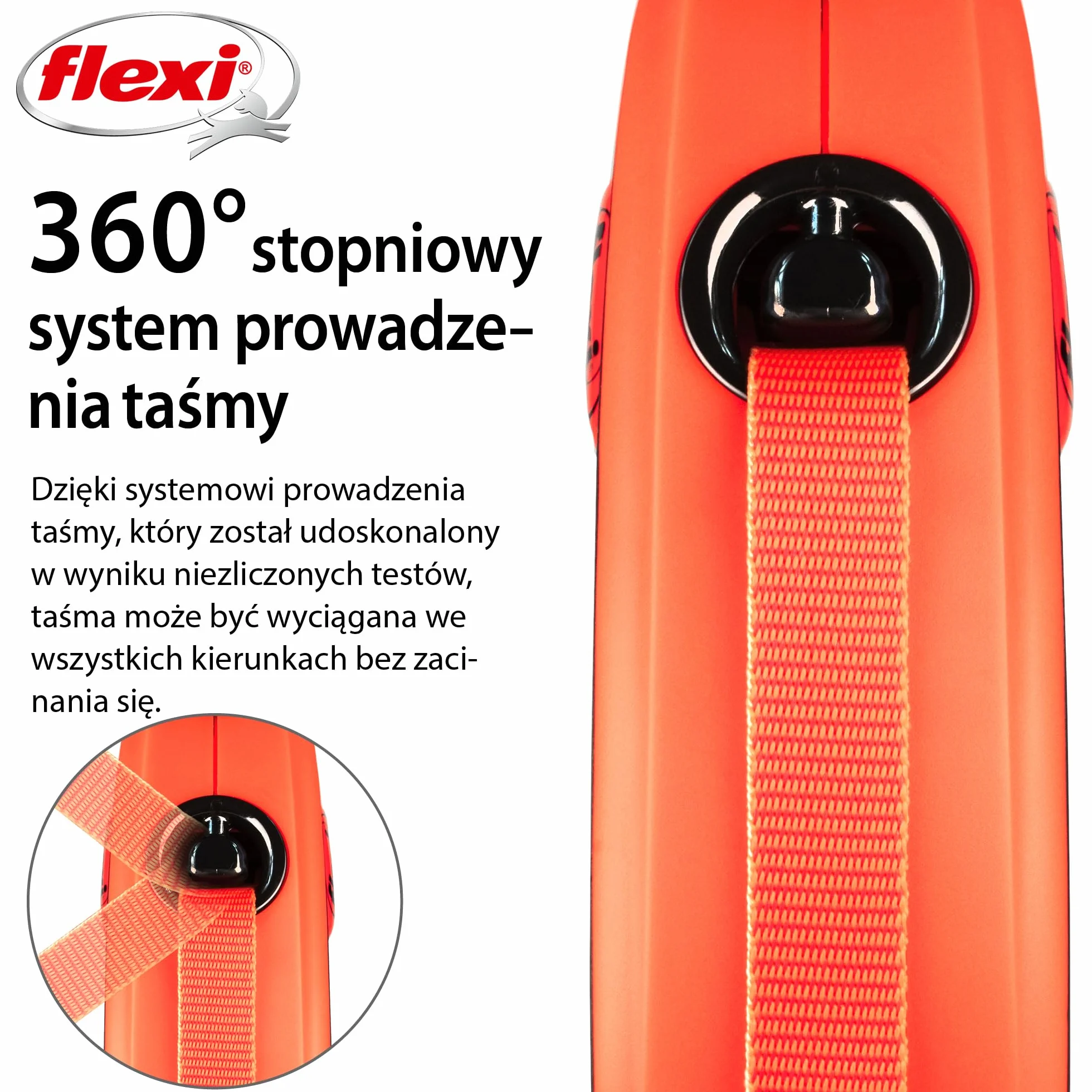 Flexi Xtreme 5 m Czarny, Pomarańczowy Pies