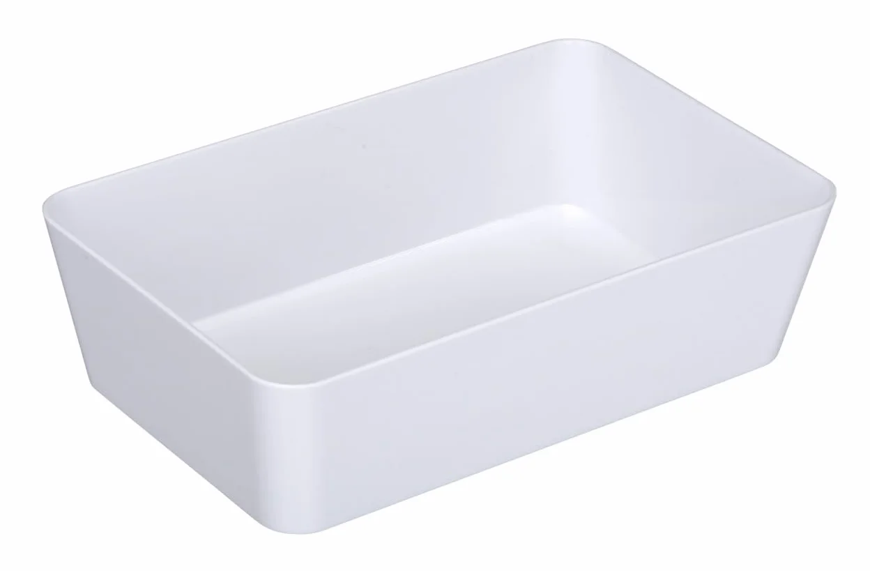 Wenko Candy 20339100 taca do przechowywania szeroka plastikowa 22 x 6 x 14 cm biała