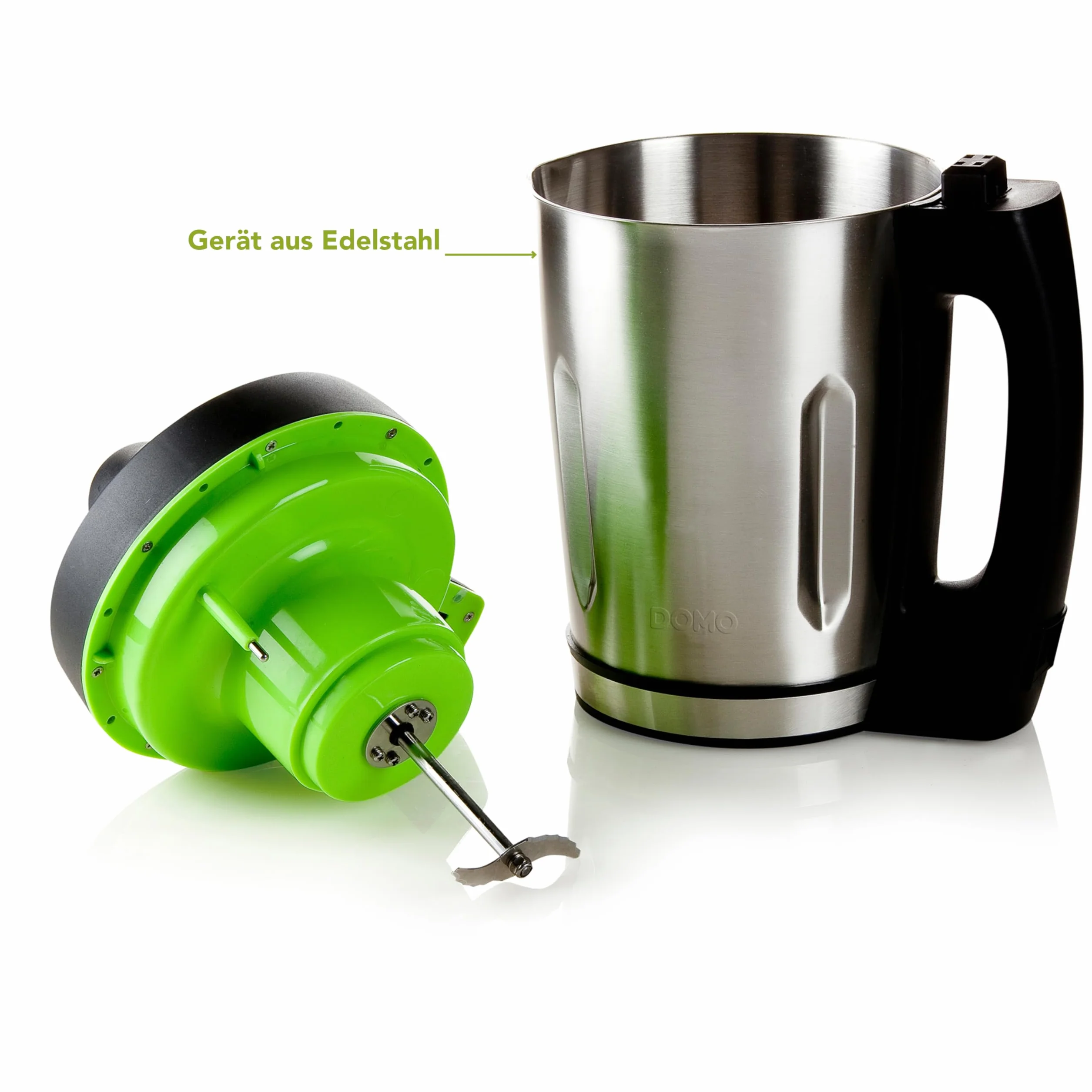 Domo DO498BL garnek do gotowania zupy, nierdzewny metal, 1,6 l, czarny