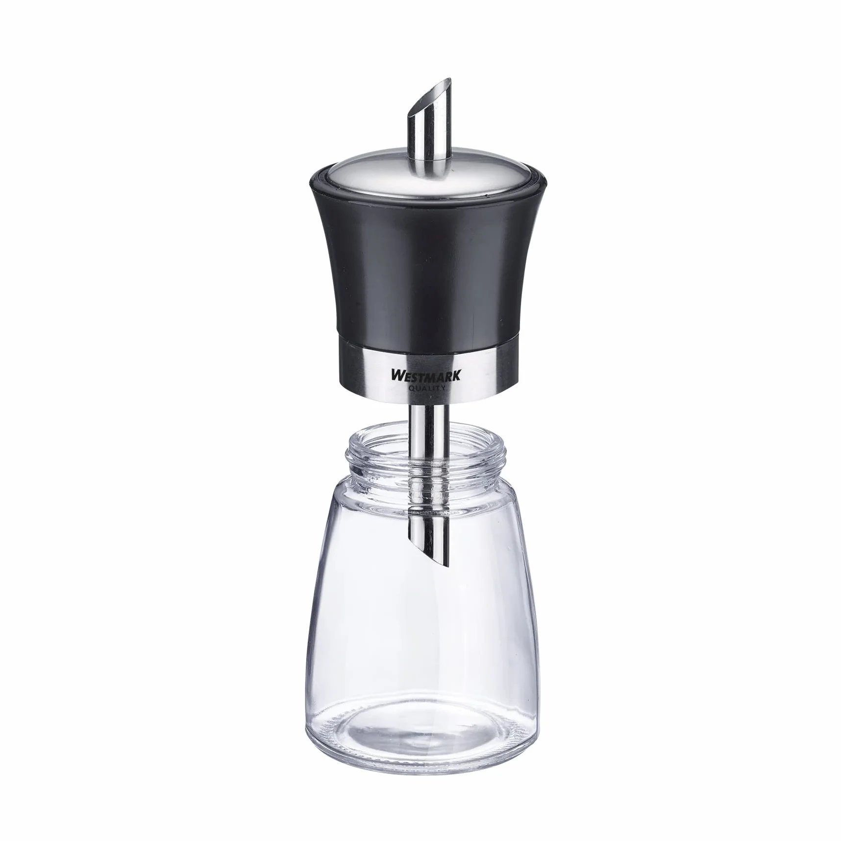 Westmark Cukiernica, Pojemność: 190 ml, Szkło/Stal nierdzewna/Tworzywo sztuczne, Blacky, Przezroczysty/Czarny/Srebrny, 63592260