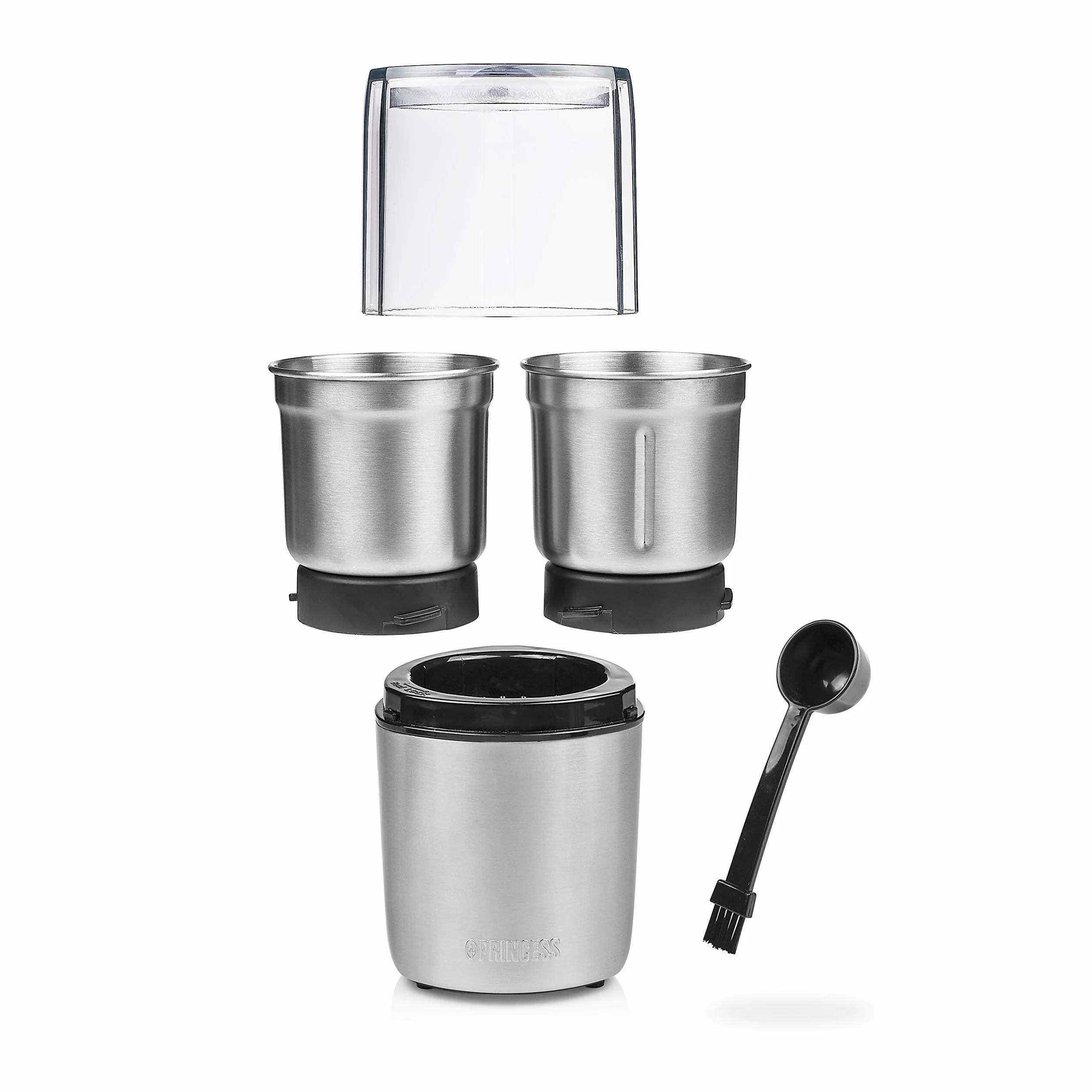 Princess Pesto Maker 221040 Wielofunkcyjny Rozdrabniacz, z 2 Nożami Ze Stali Nierdzewnej, 200 W, 190 G, Do Stałych I Płynnych Składników, 221040