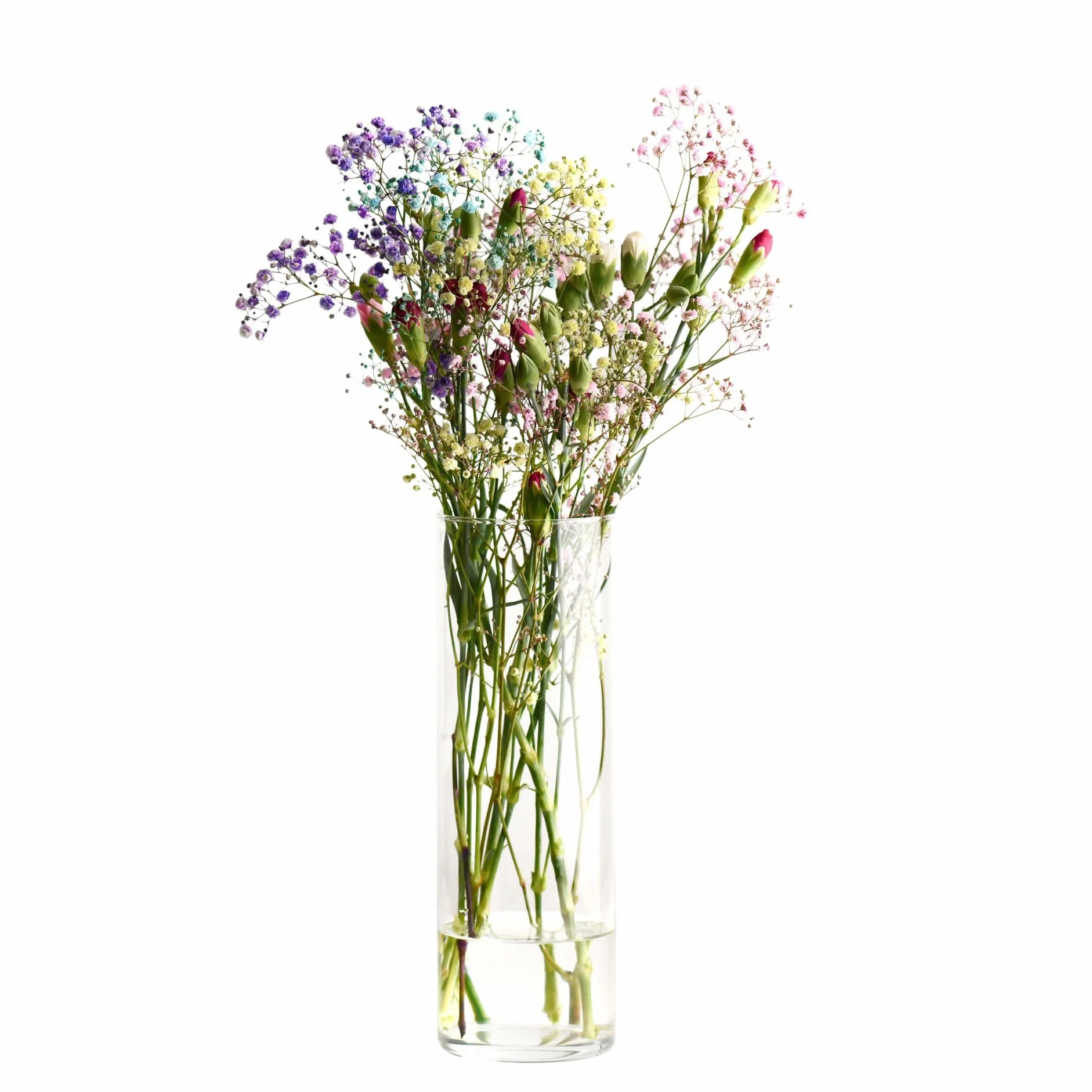 KROSNO Wazon szklany 30 cm – Kolekcja Home, wysoki wazon na kwiaty, cylindryczny, minimalistyczny design, grube szkło, do bukietów, traw i dekoracji wnętrz
