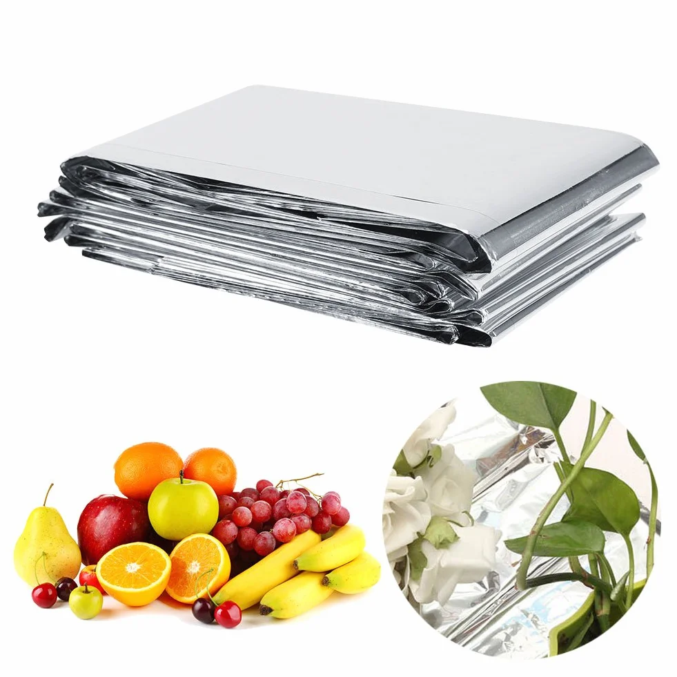 1Pc folia odblaskowa dla roślin, 210 x 120cm srebrna folia odblaskowa dla roślin szklarnia ogrodowa rosną akcesoria oświetleniowe nowe namioty do uprawy roślin