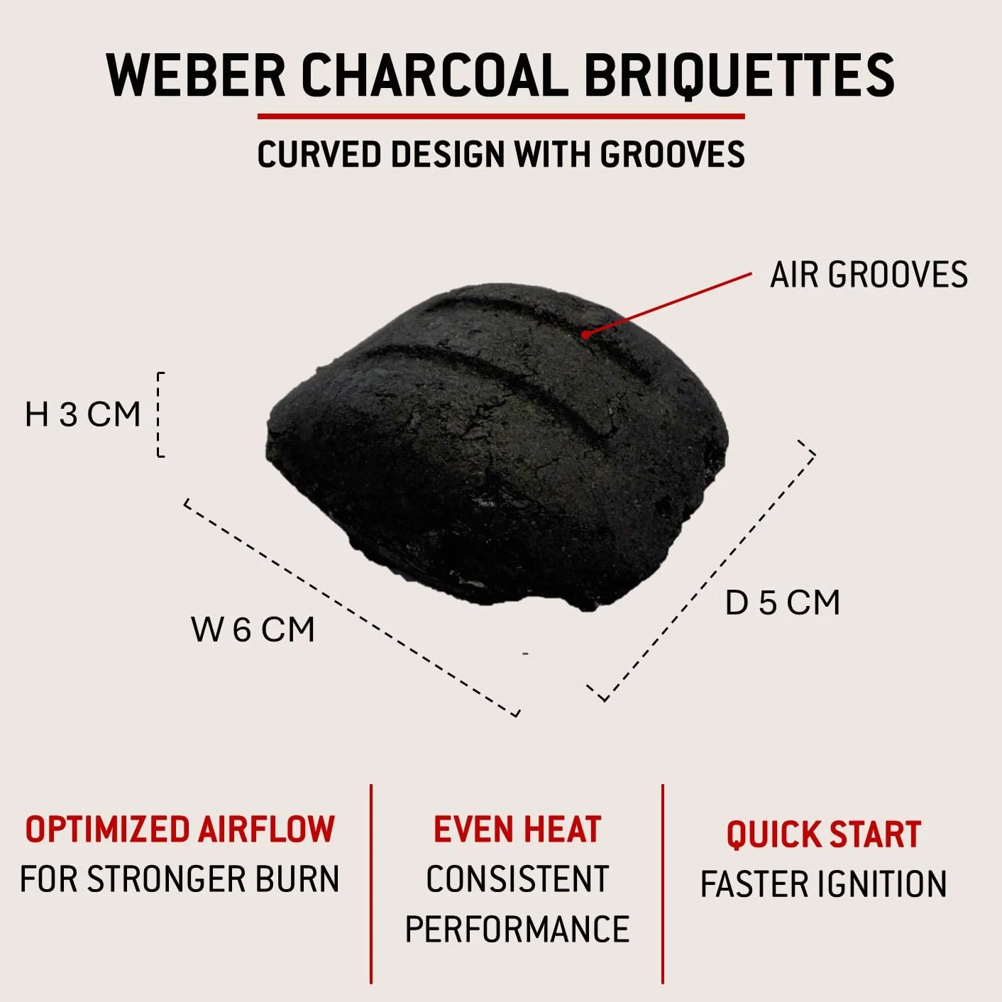 Weber Brykiet do Grilla (Worek 8kg), do Długiego i Stabilnego Żaru, Idealny do Długiego Grillowania Mięsa, 100% Naturalne Drewno, Produkt UE, Zrównoważony Odbiór, Certyfikat FSC (17591)