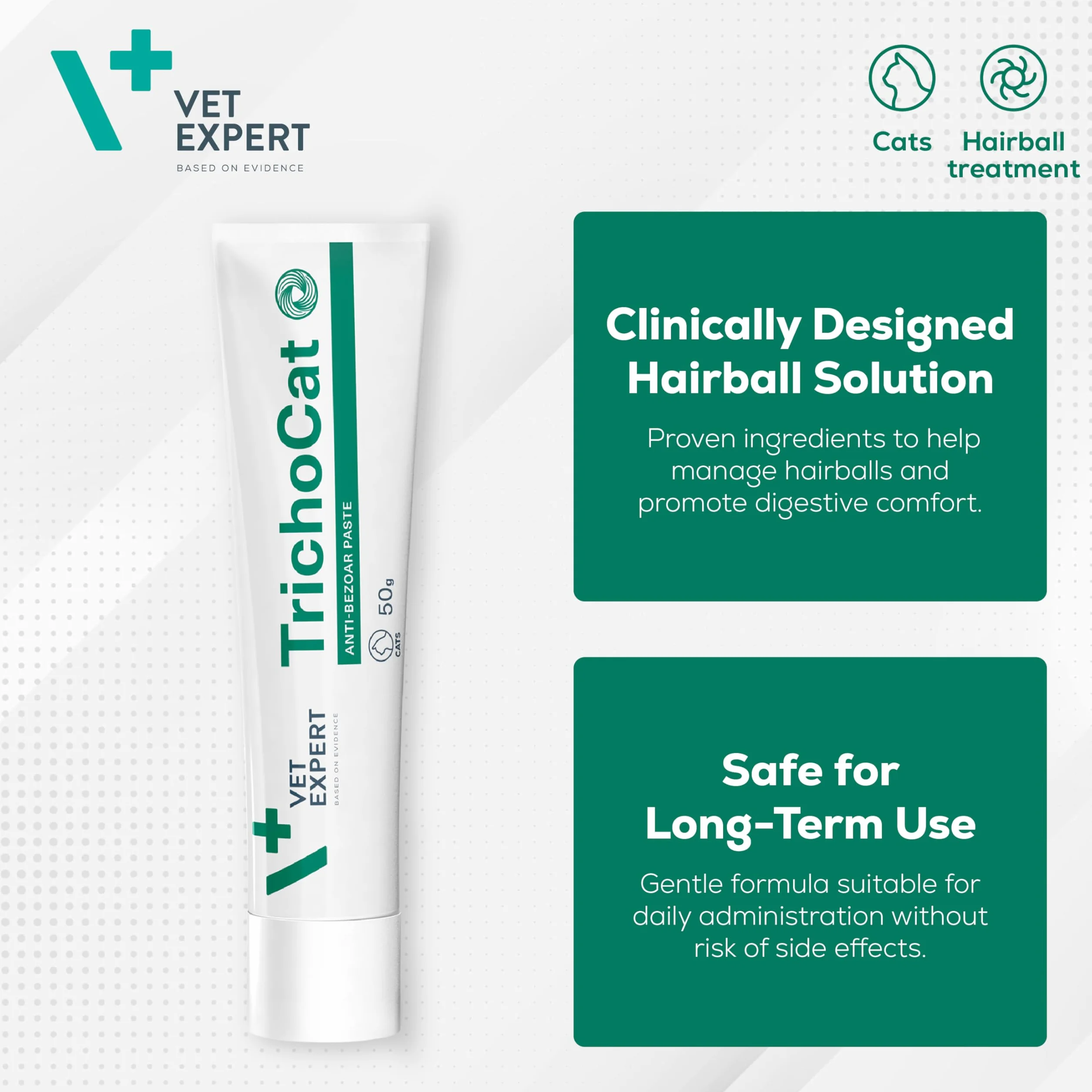 VET EXPERT TRICHOCAT - pasta odkłaczająca dla kotów 50 ml
