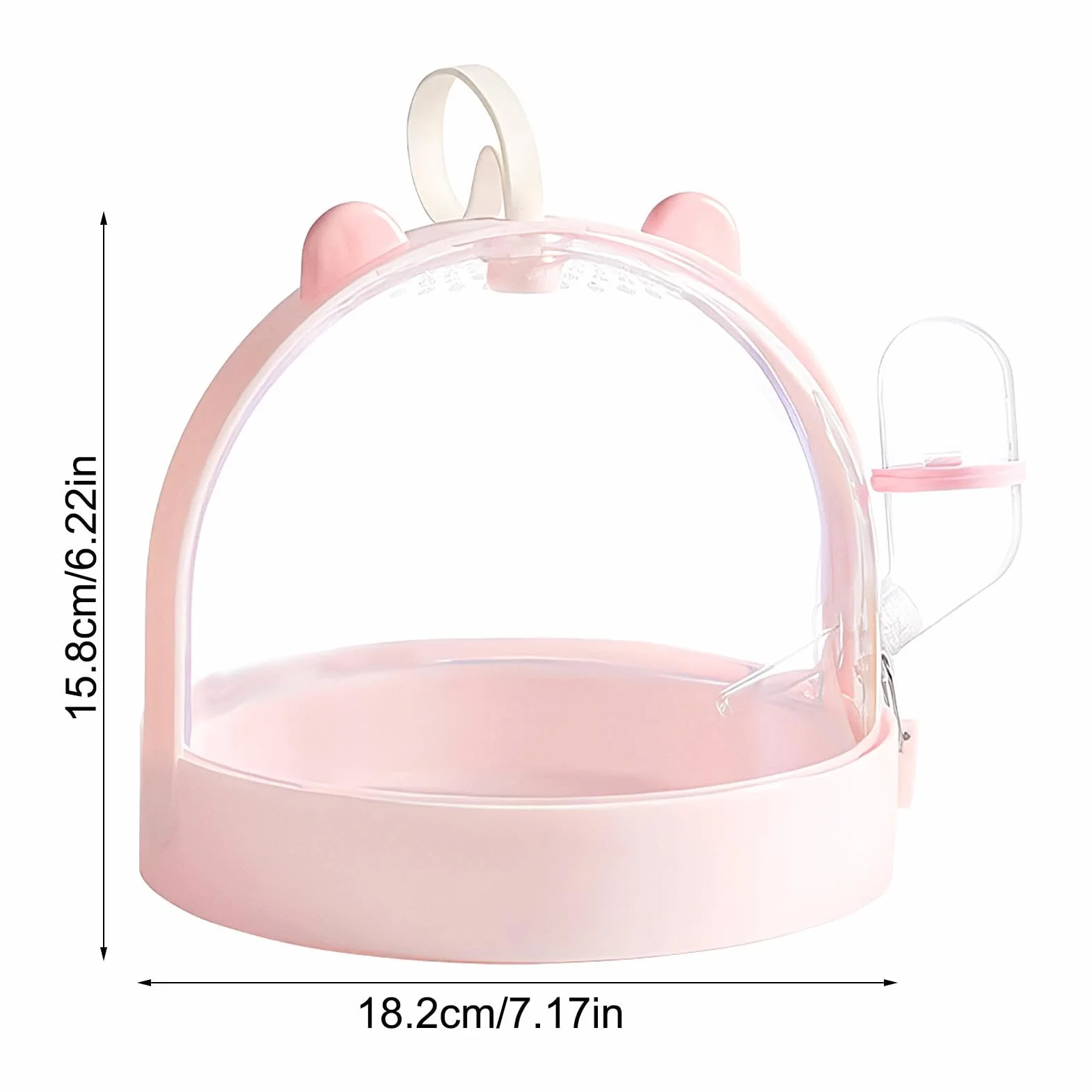 Hamster Carrier Cage, Dwarf Hamster Carrier, ma?y no?nik zwierz?t, klatka zewn?trzna Hamster, przeno?ny ma?y no?nik zwierz?t z otworami wentylacyjnymi i wbudowan? butelk? wod? i inne ma?e zwierz?ta