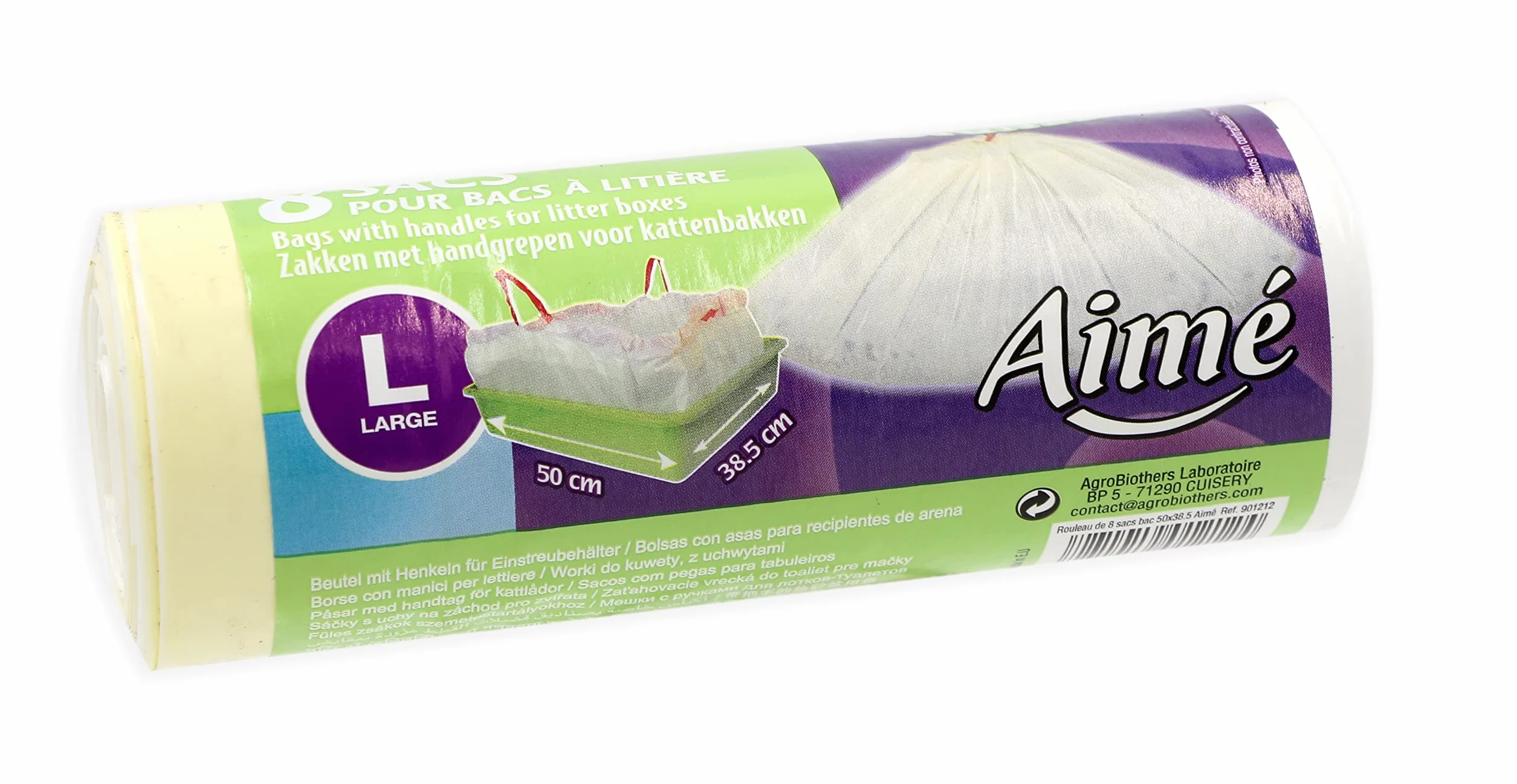 Aimé Agrobiothers Woreczek na kuwetę 50x38,5 cm 8 sztuk