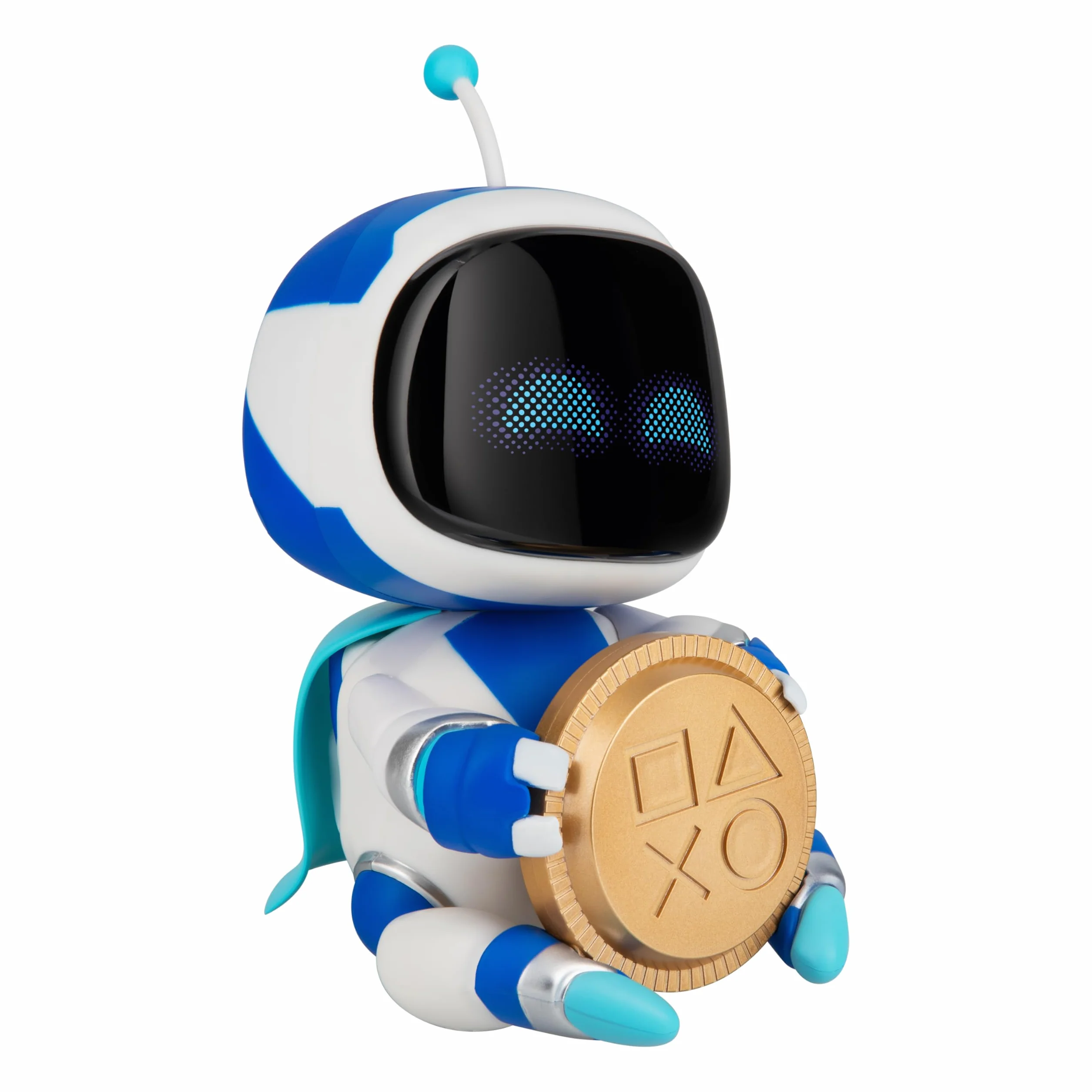 Astro Bot skarbonka – 18 cm interaktywne pudełko na monety z efektami dźwiękowymi, świnka skarbonka na baterie, dla dzieci i graczy | Paladone