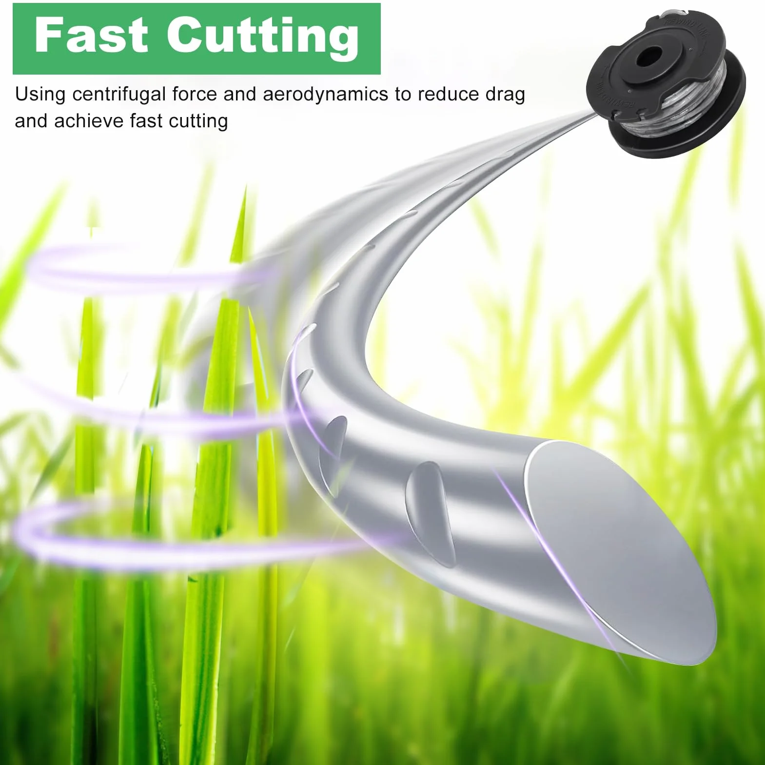 Chuancheng 6-pak zapasowych szpuli i linii do Bosch Easy Grass Cut 18 V 23 26 18 części do kosiarki do trawy # F016800569