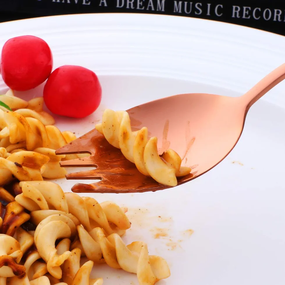 Bisda Spork łyżki widelca ze stali nierdzewnej, 6 sztuk, do kuchni, na kemping, wędrówki, piknik