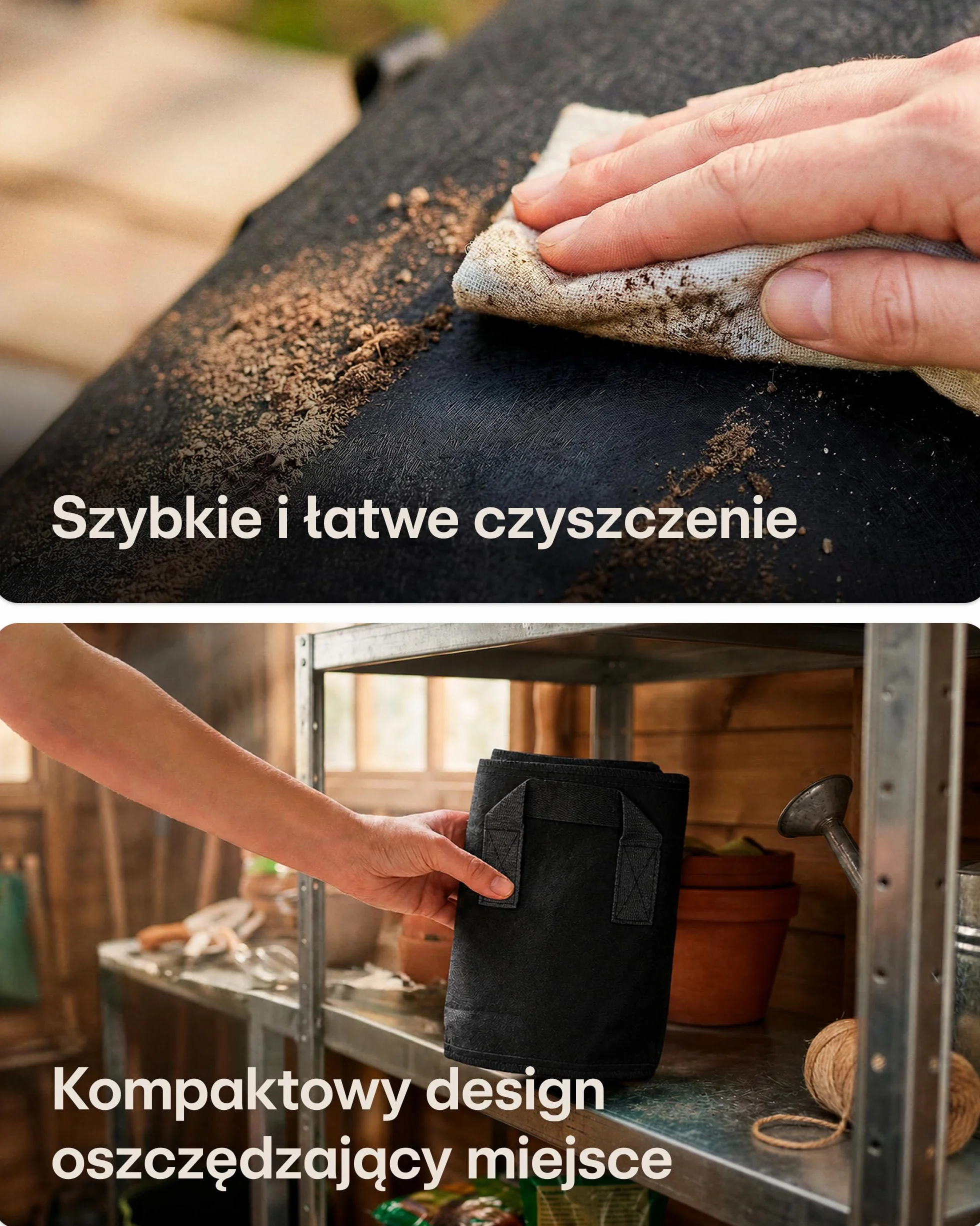 Worek do Sadzenia 40L - 3 Torby na Rośliny do Warzywa - Worek na Ziemniaki Wielokrotnego Użytku z Okienkiem i Etykietą - Wewnętrzny i Zewnętrzny Worek na Ziemniaki