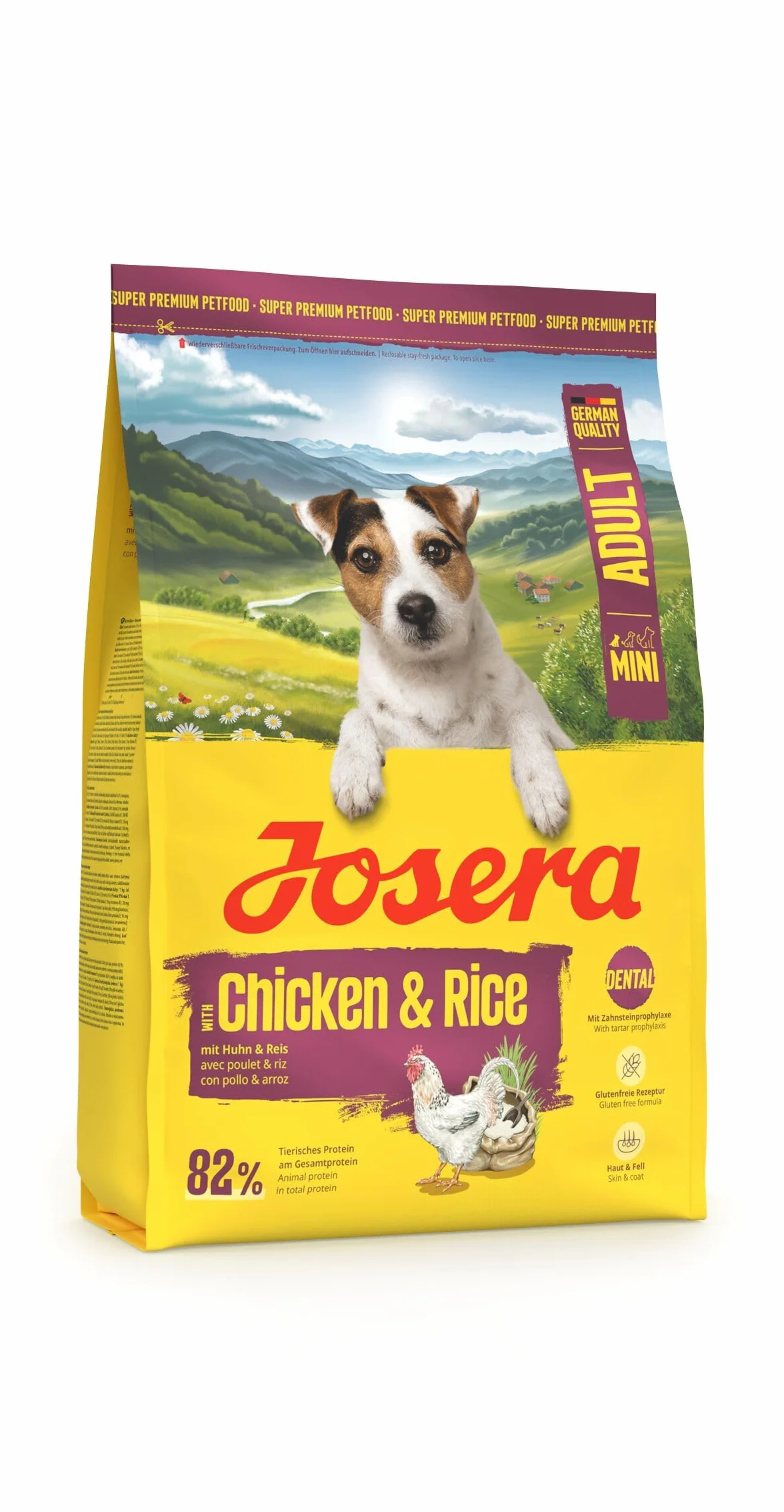 JOSERA Mini dorosły kurczak i ryż 3 kg sucha karma dla dorosłych psów małych ras z biotyną