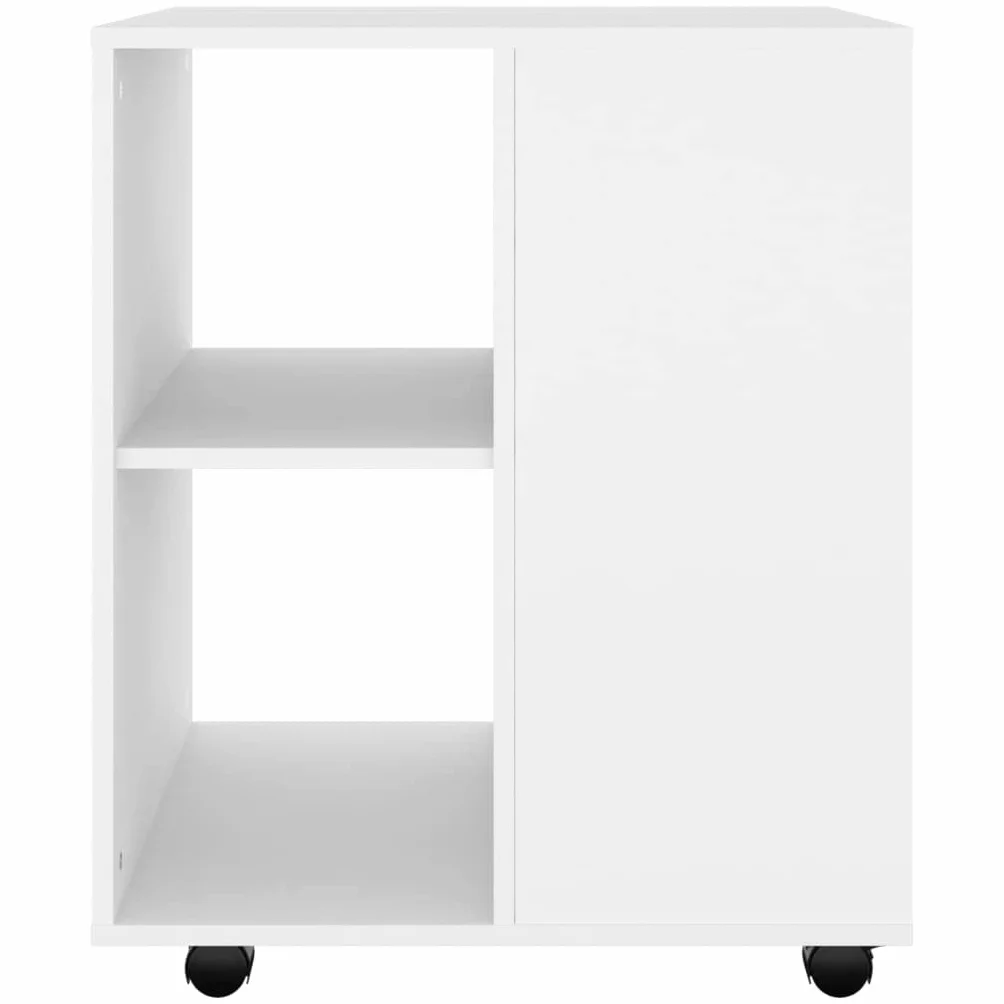 vidaXL Szafka na kółkach, biała, 60x53x72 cm, materiał drewnopochodny