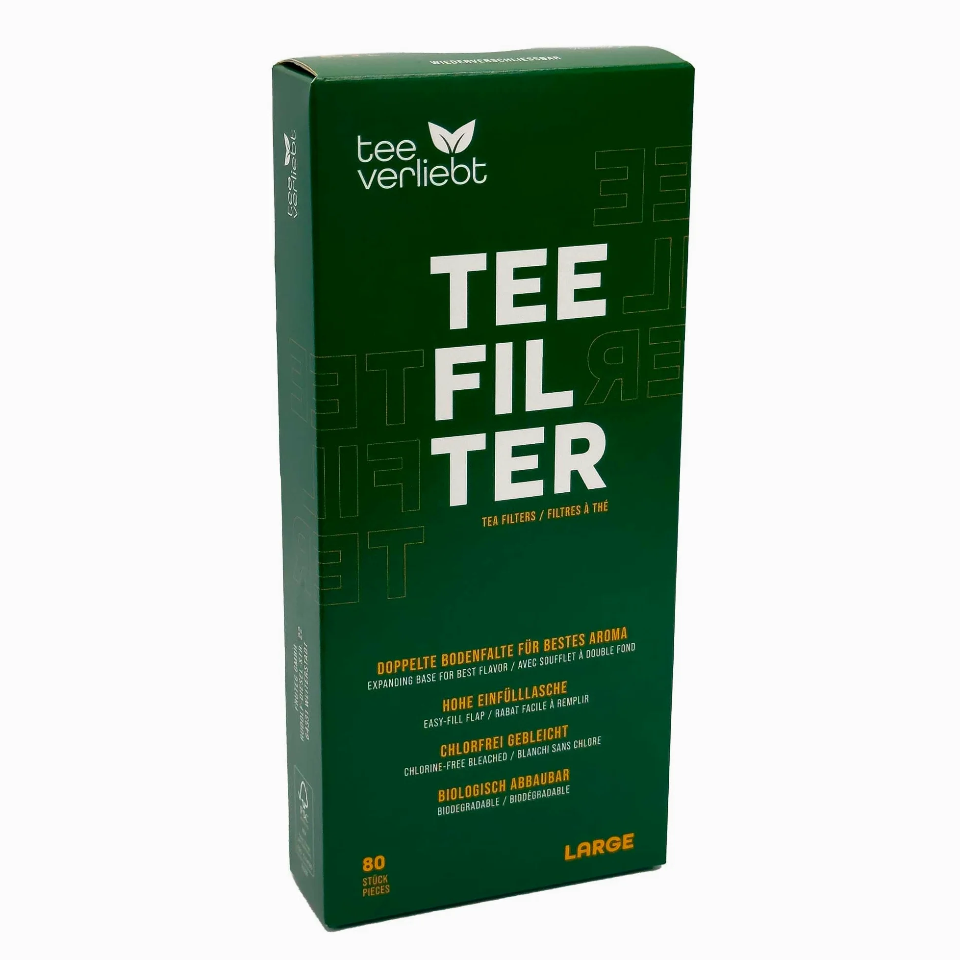 Filtr do herbaty, filtr, 80 sztuk, bez teehalter cherry użytkowy (darmowa wysyłka od zakupów €15.-)